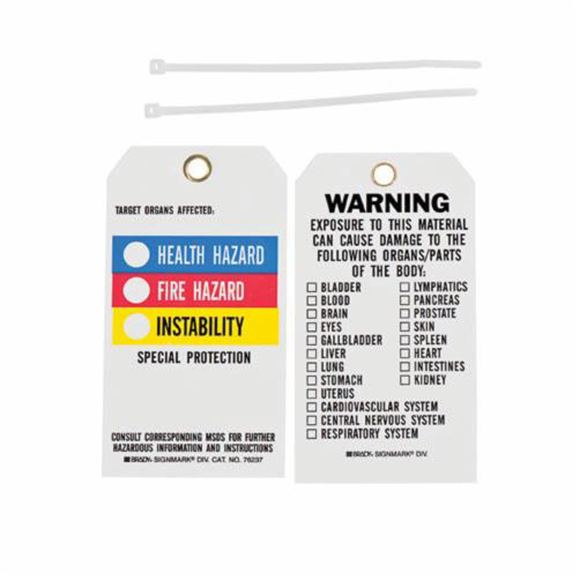 Étiquettes du droit à l'information, Polyester, 3" la x 5-3/4" h, Anglais