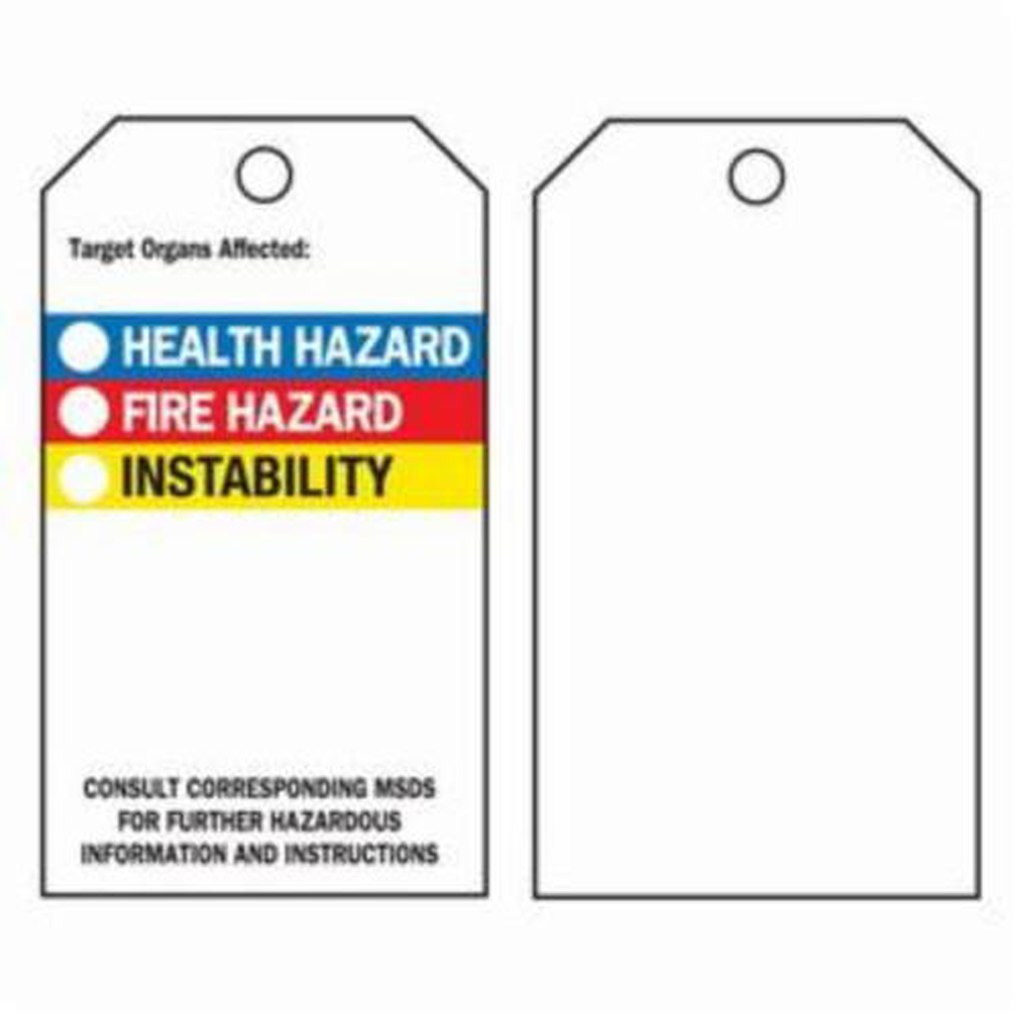 Étiquettes du droit à l'information, Polyester, 3" la x 5-3/4" h, Anglais