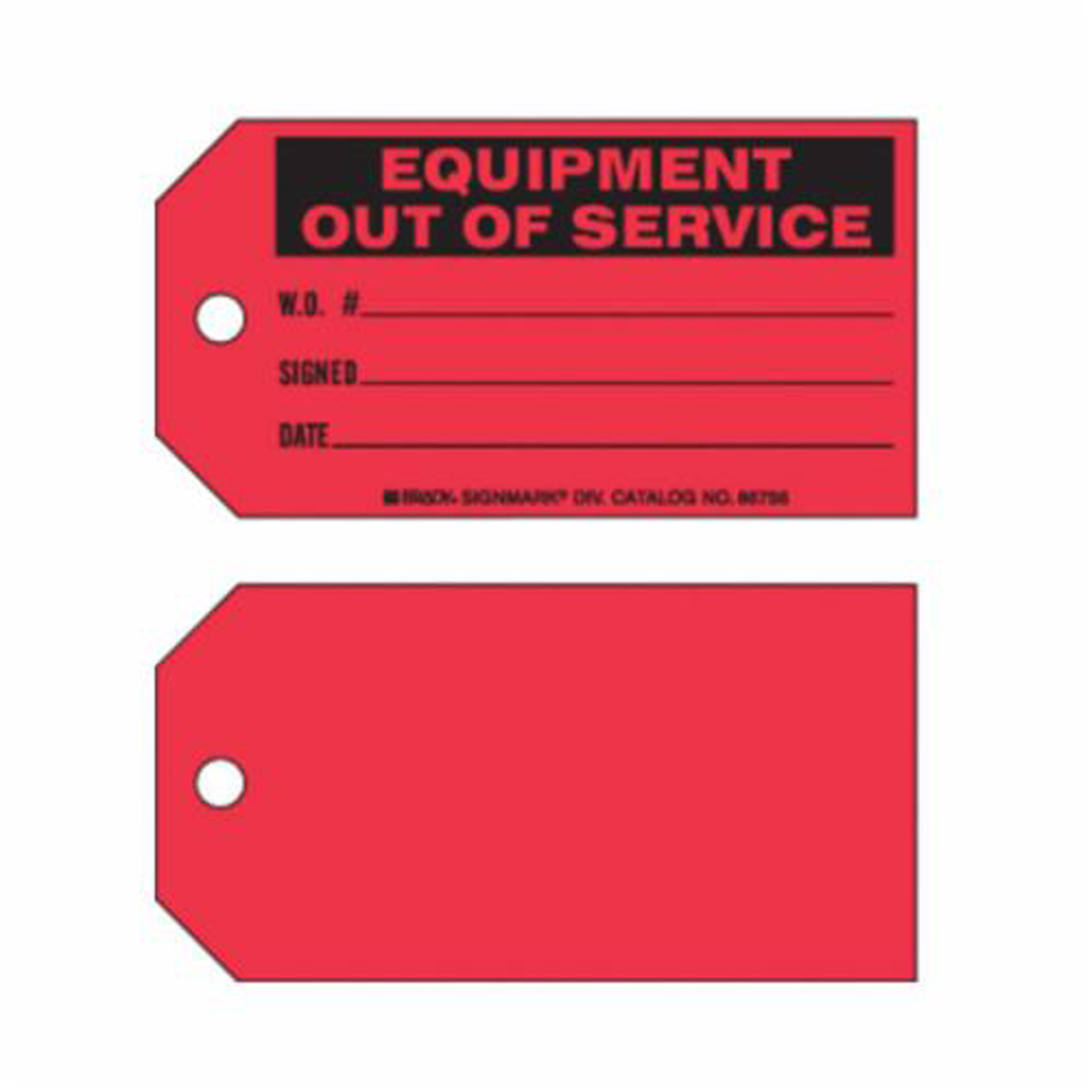 Étiquettes «Equipment Out of Service», Papier, 5-3/4" la x 3" h, Anglais