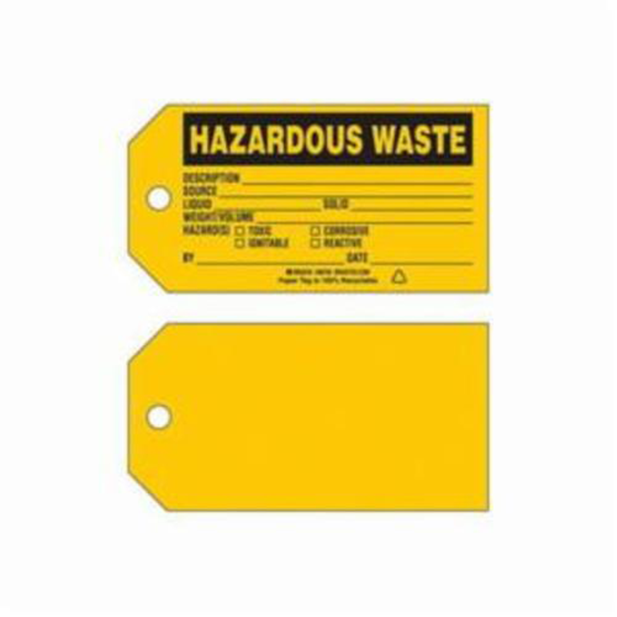 Étiquettes «Hazardous Waste», Papier, 5-3/4" la x 3" h, Anglais
