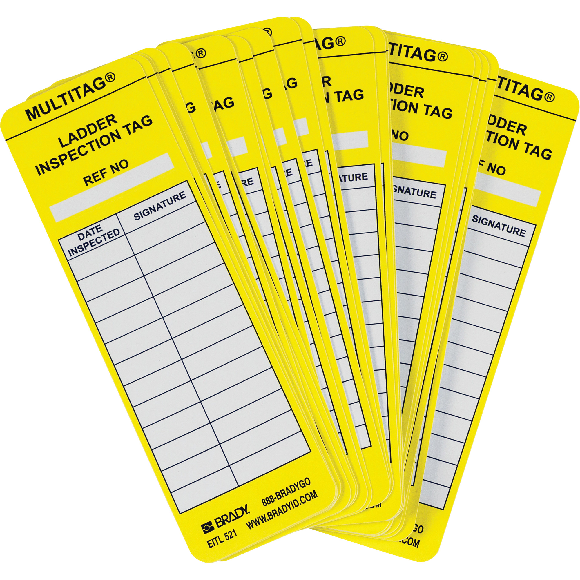 Étiquettes pour échelle, Plastique, 2" la x 6-1/2" h, Anglais