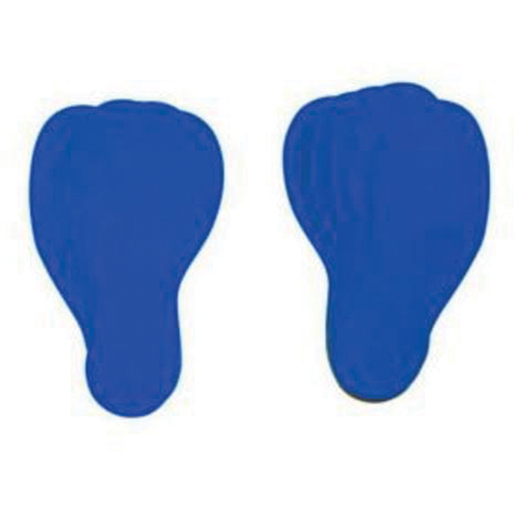 Étiquettes pour marquage des planchers, Empreinte de pas, 12" lo x 3,75" la, Bleu, Vinyle