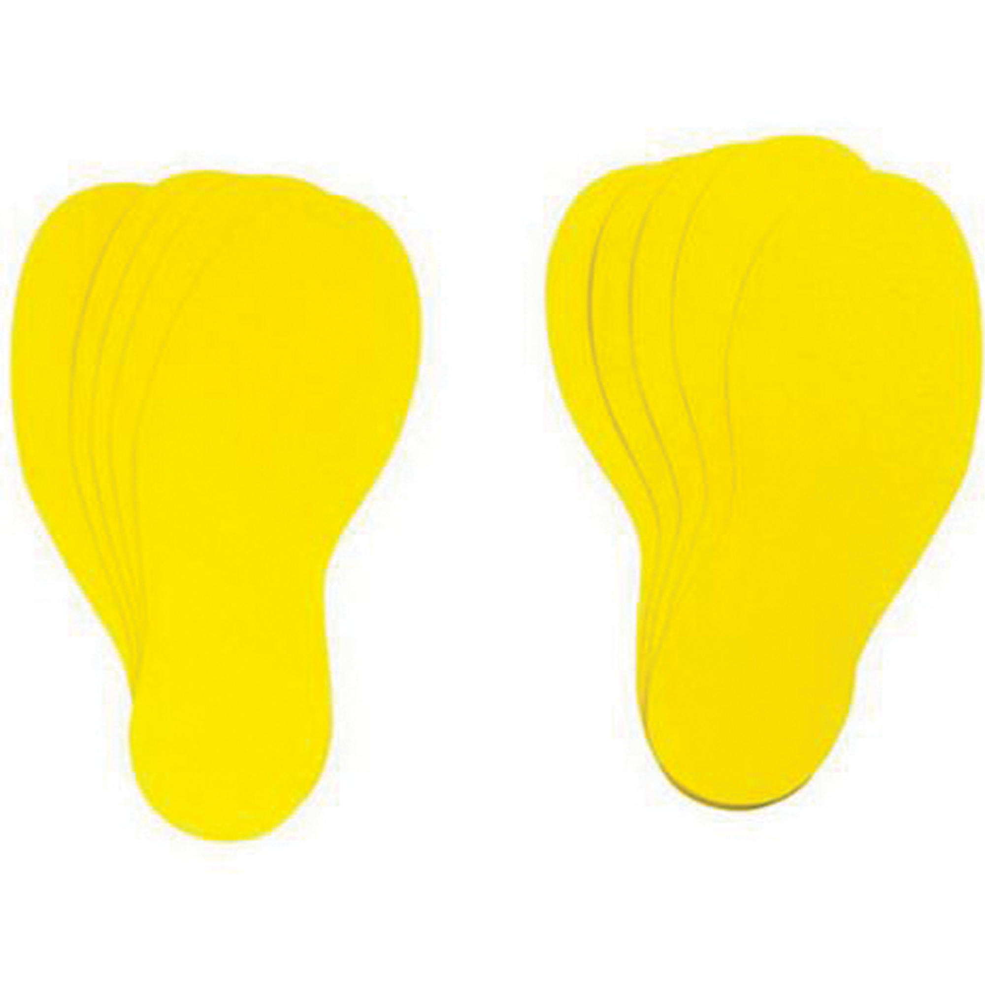 Étiquettes pour marquage des planchers, Empreinte de pas, 12" lo x 3,75" la, Jaune, Vinyle
