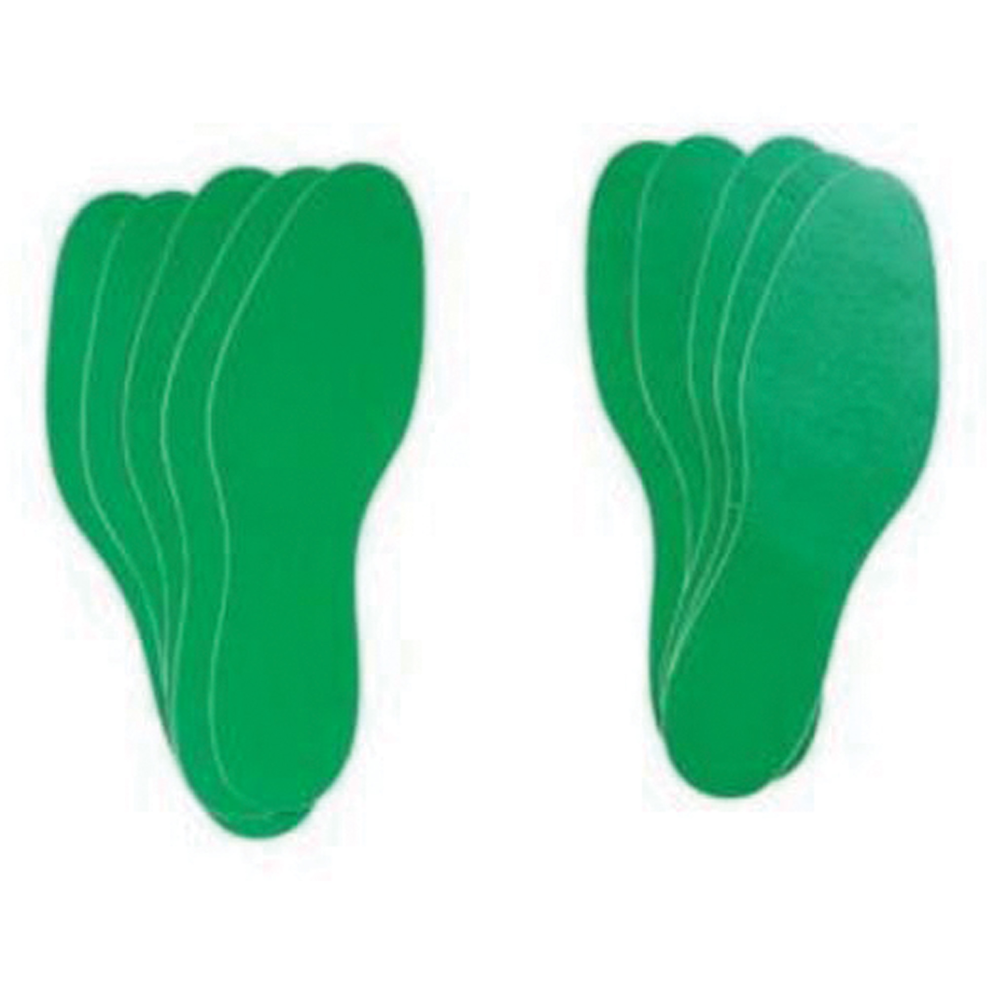 Étiquettes pour marquage des planchers, Empreinte de pas, 12" lo x 3,75" la, Vert, Vinyle