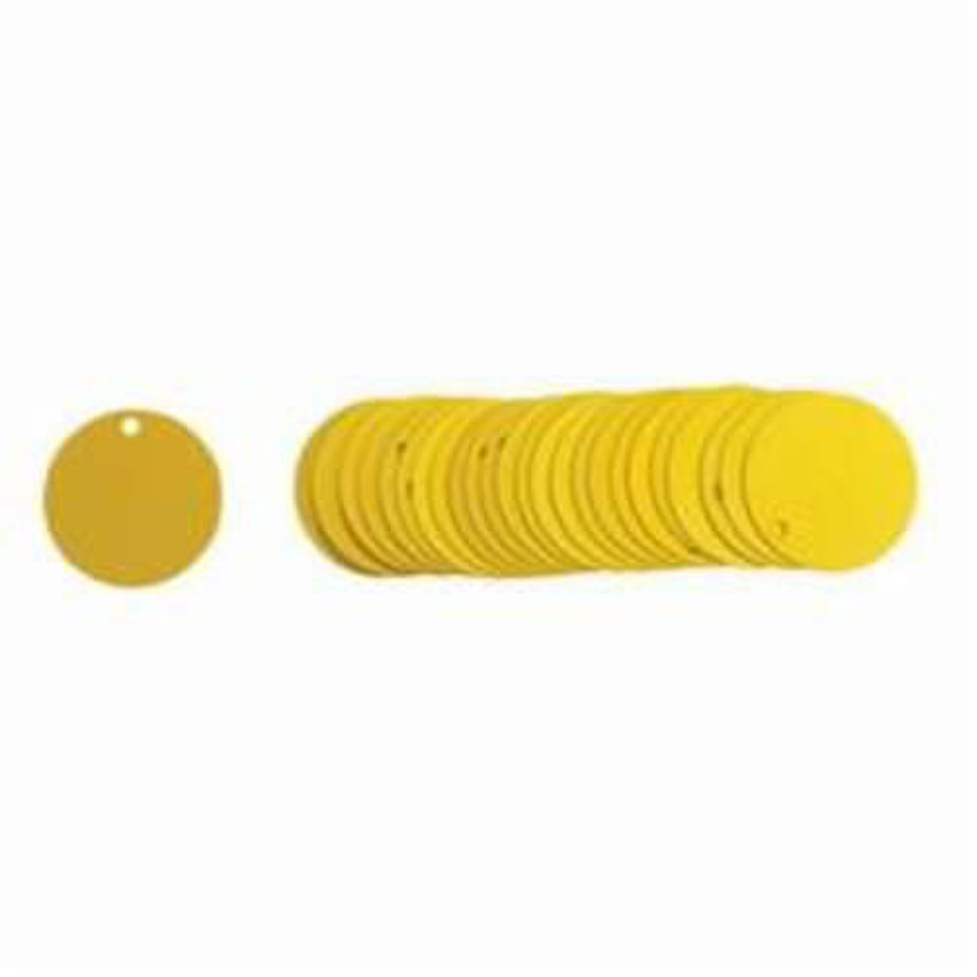 Étiquettes rondes vierges pour vannes, Aluminium, 1,5" dia.