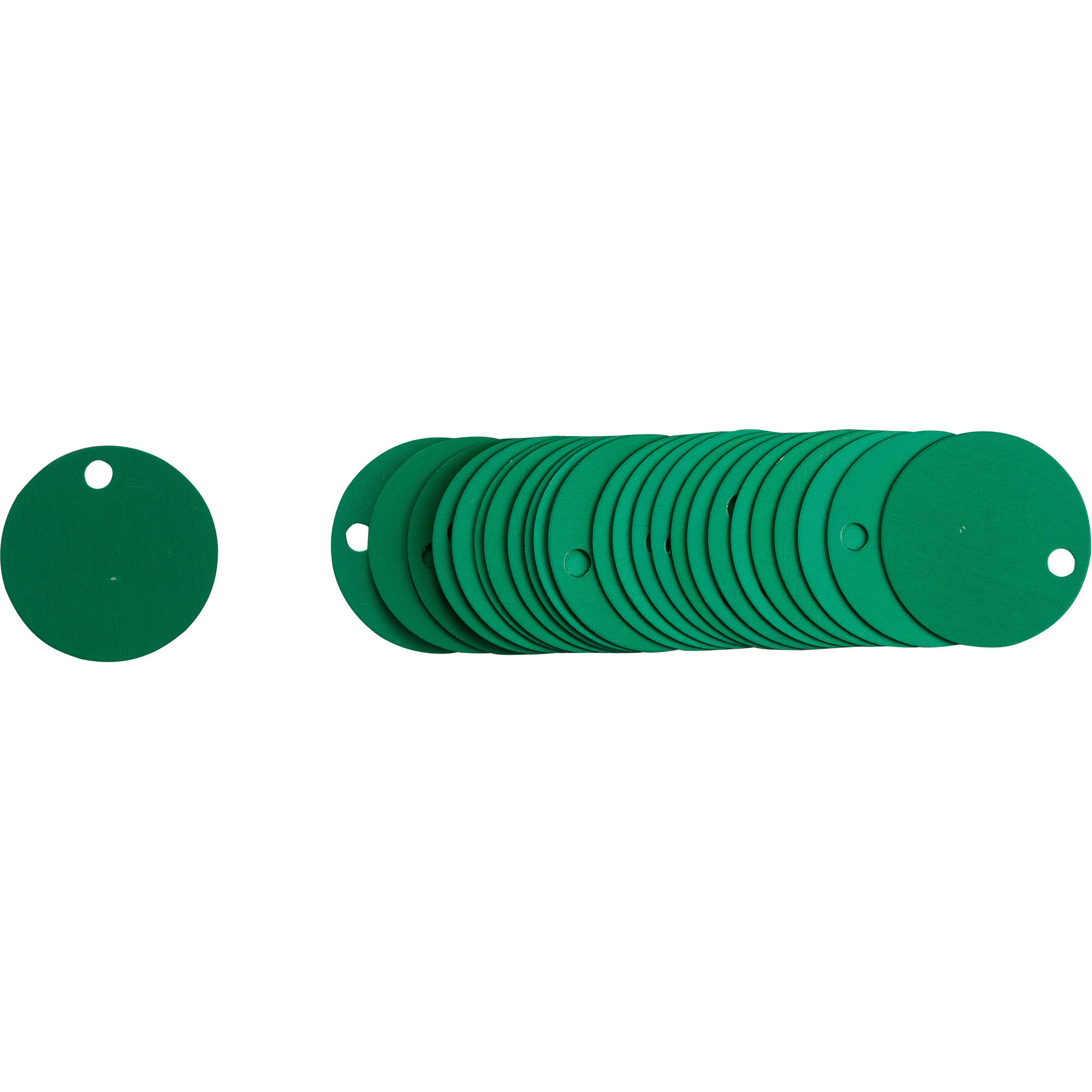 Étiquettes rondes vierges pour vannes, Aluminium, 2" dia.