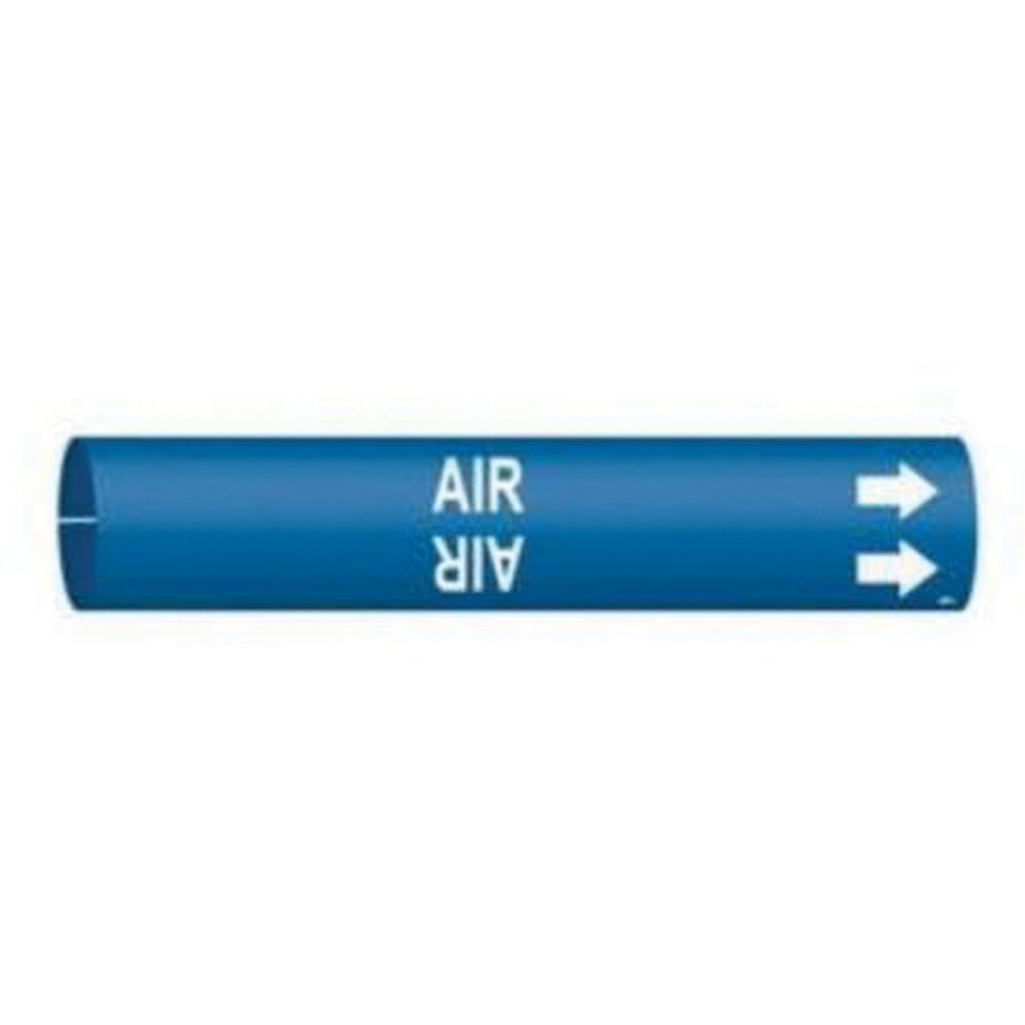 Marqueur de tuyau «Air», À pression, 13/16" h x 13/16" la, Blanc/bleu