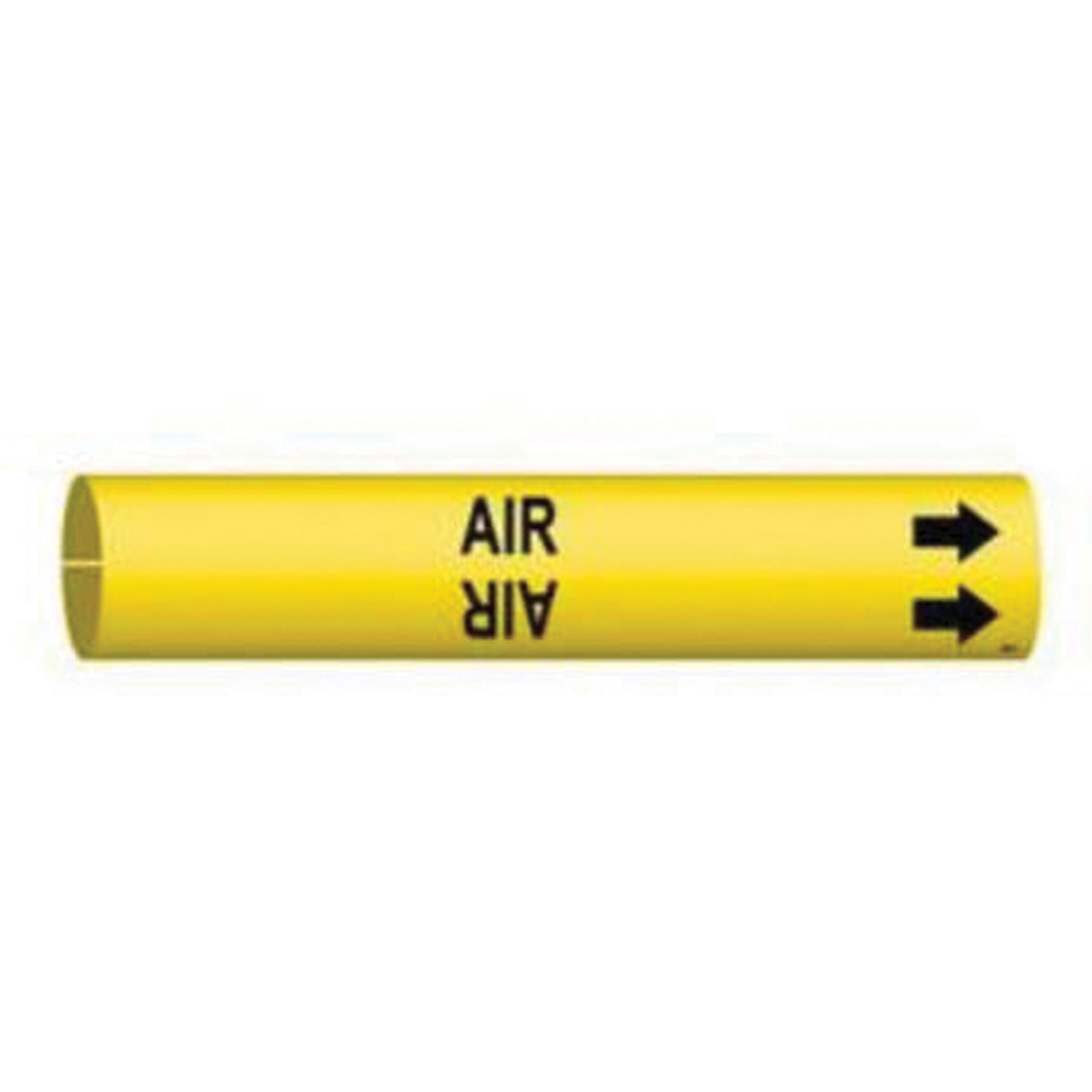 Marqueur de tuyau «Air», À pression, 7/8" h x 7/8" la, Noir sur jaune