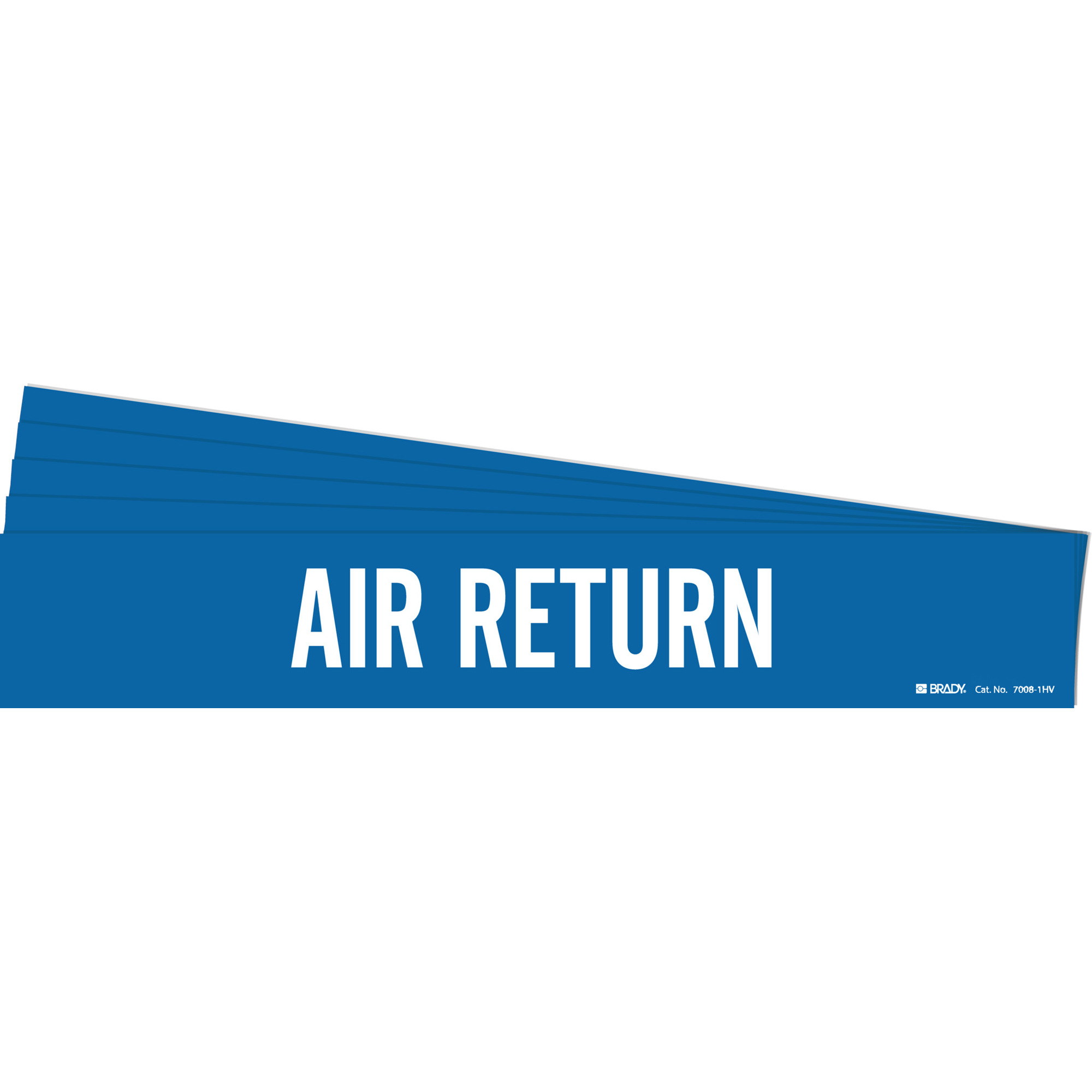 Marqueur de tuyau «Air Return», Autocollant, 4" h x 24" la, Blanc/bleu