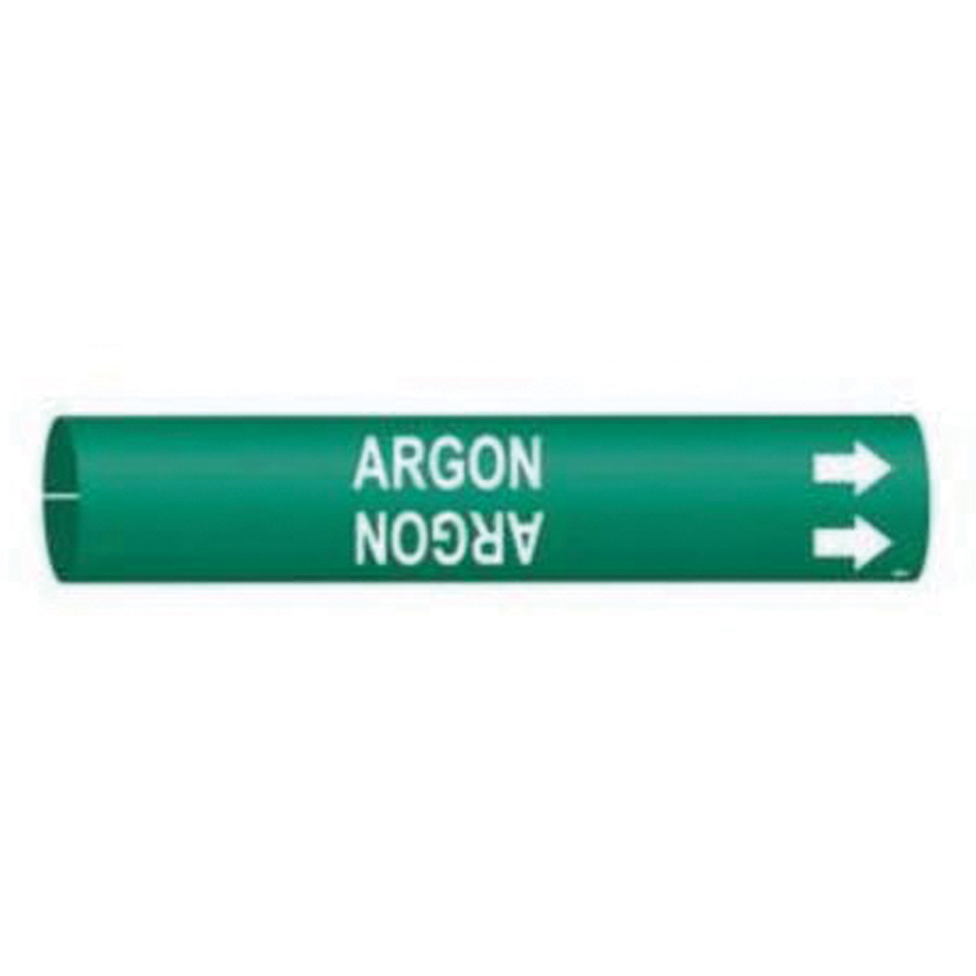 Marqueur de tuyau «Argon», À pression, 13/16" h x 13/16" la, Blanc/vert