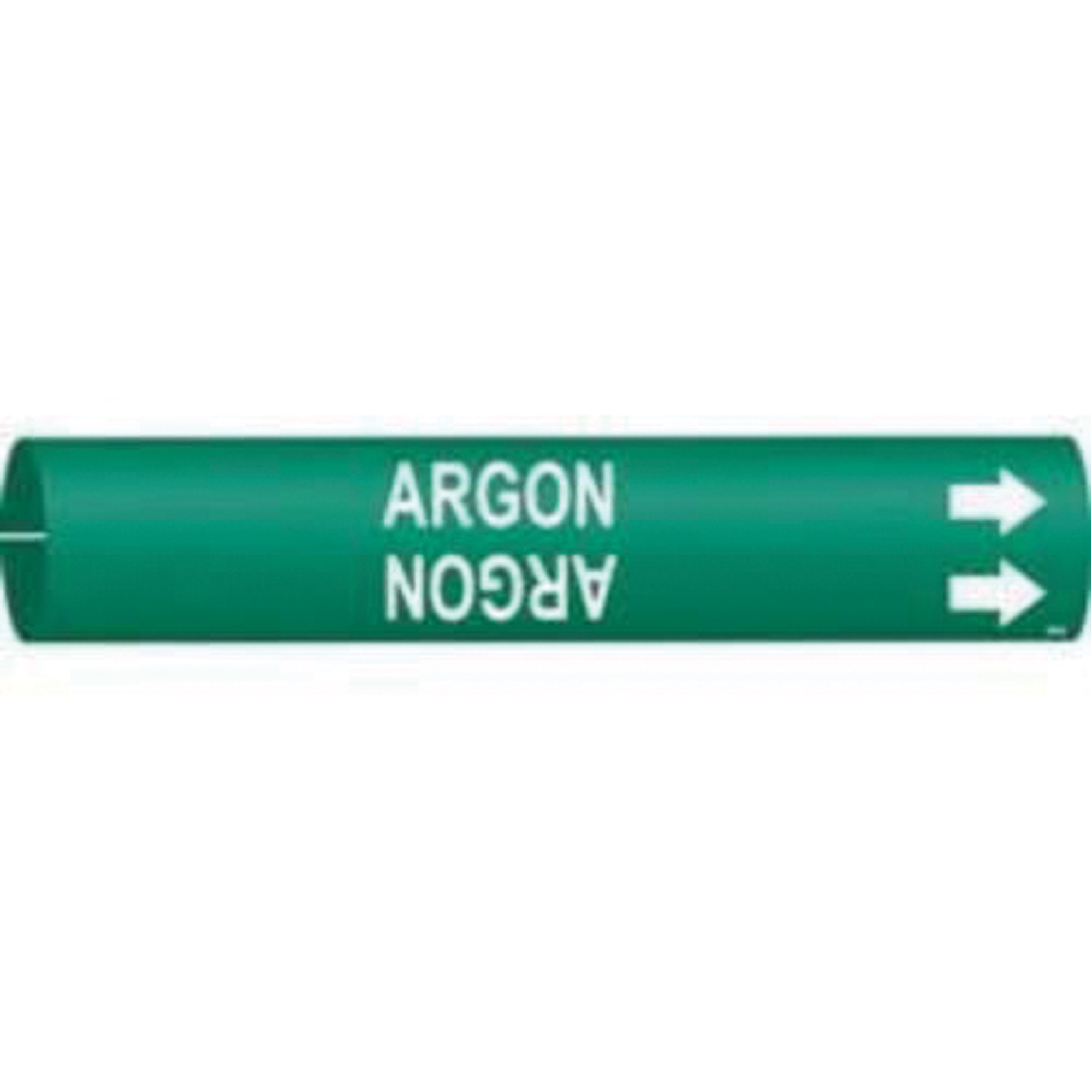 Marqueur de tuyau «Argon», À pression, 7/8" h x 7/8" la, Blanc/vert