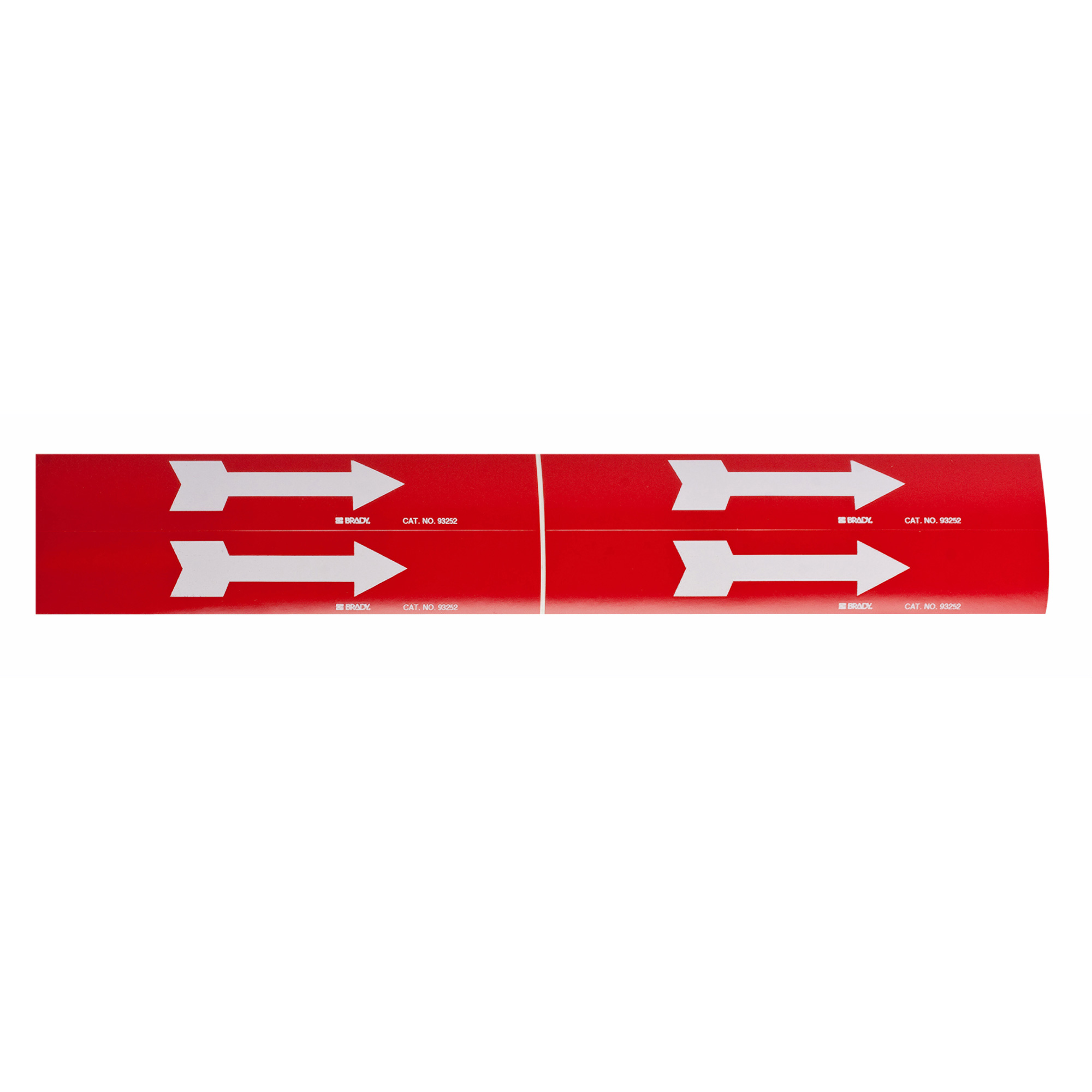 Marqueur de tuyau Arrow, Autocollant, 1-1/8" h x 7" la, Noir sur jaune
