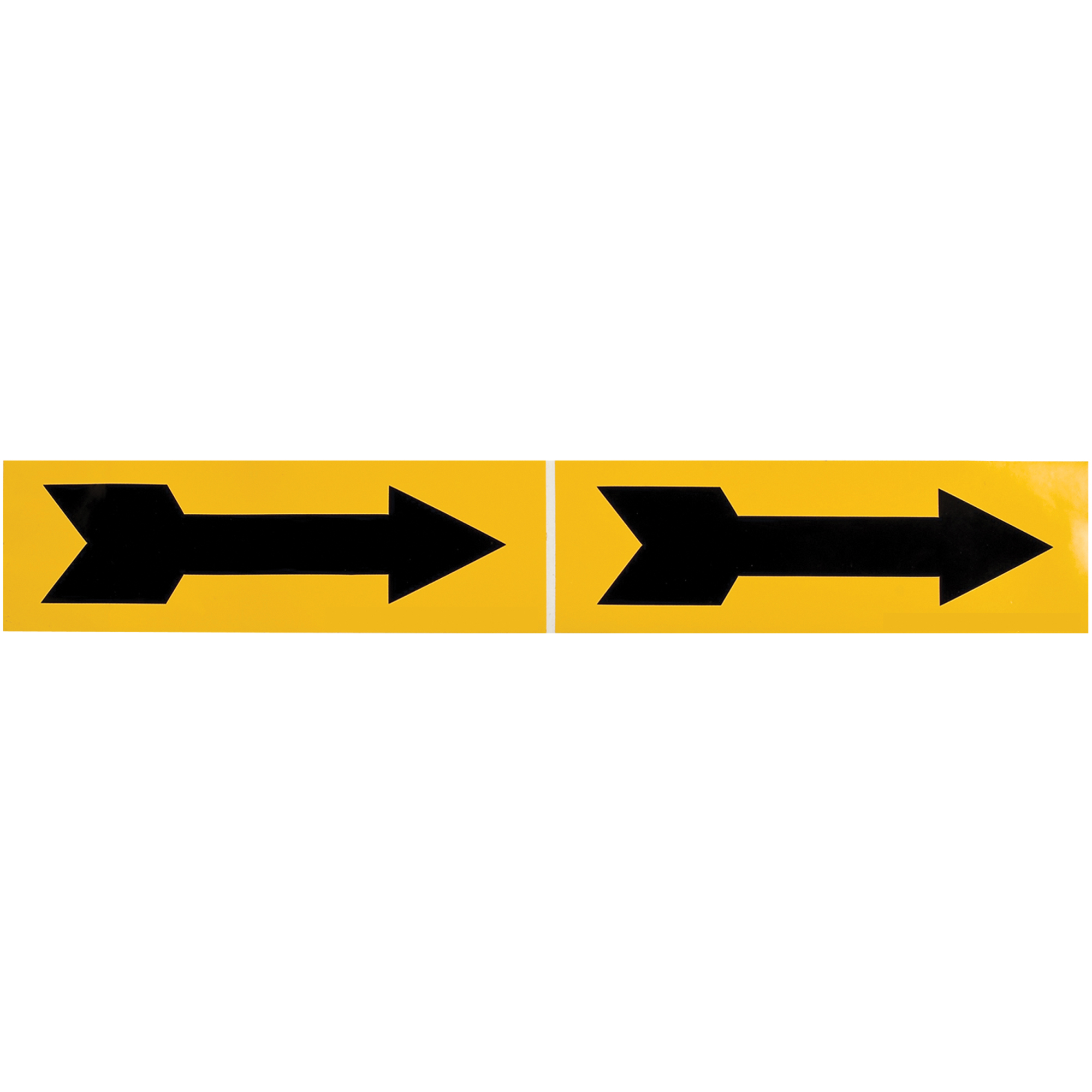 Marqueur de tuyau Arrow, Autocollant, 2-1/4" h x 7" la, Noir sur jaune