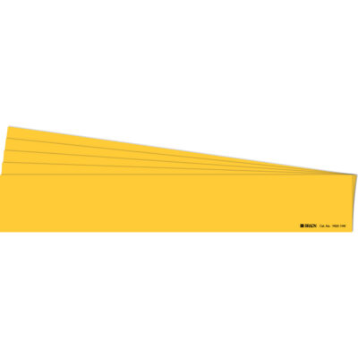 Marqueur de tuyau avec espace vierge, Autocollant, 4" h x 24" la, Jaune