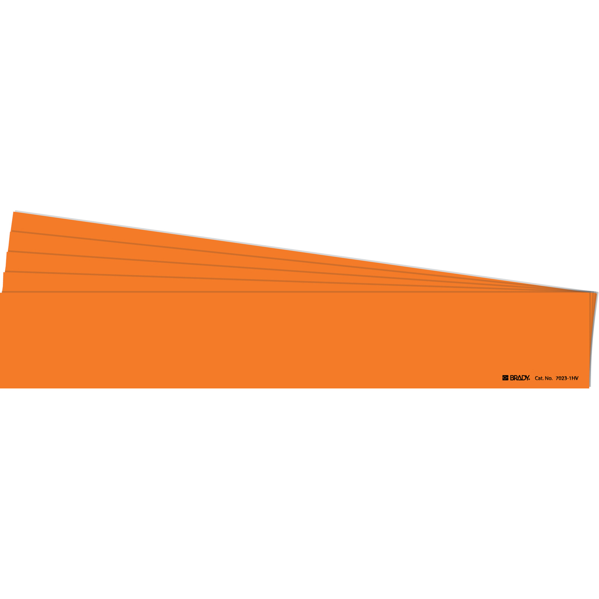 Marqueur de tuyau avec espace vierge, Autocollant, 4" h x 24" la, Orange