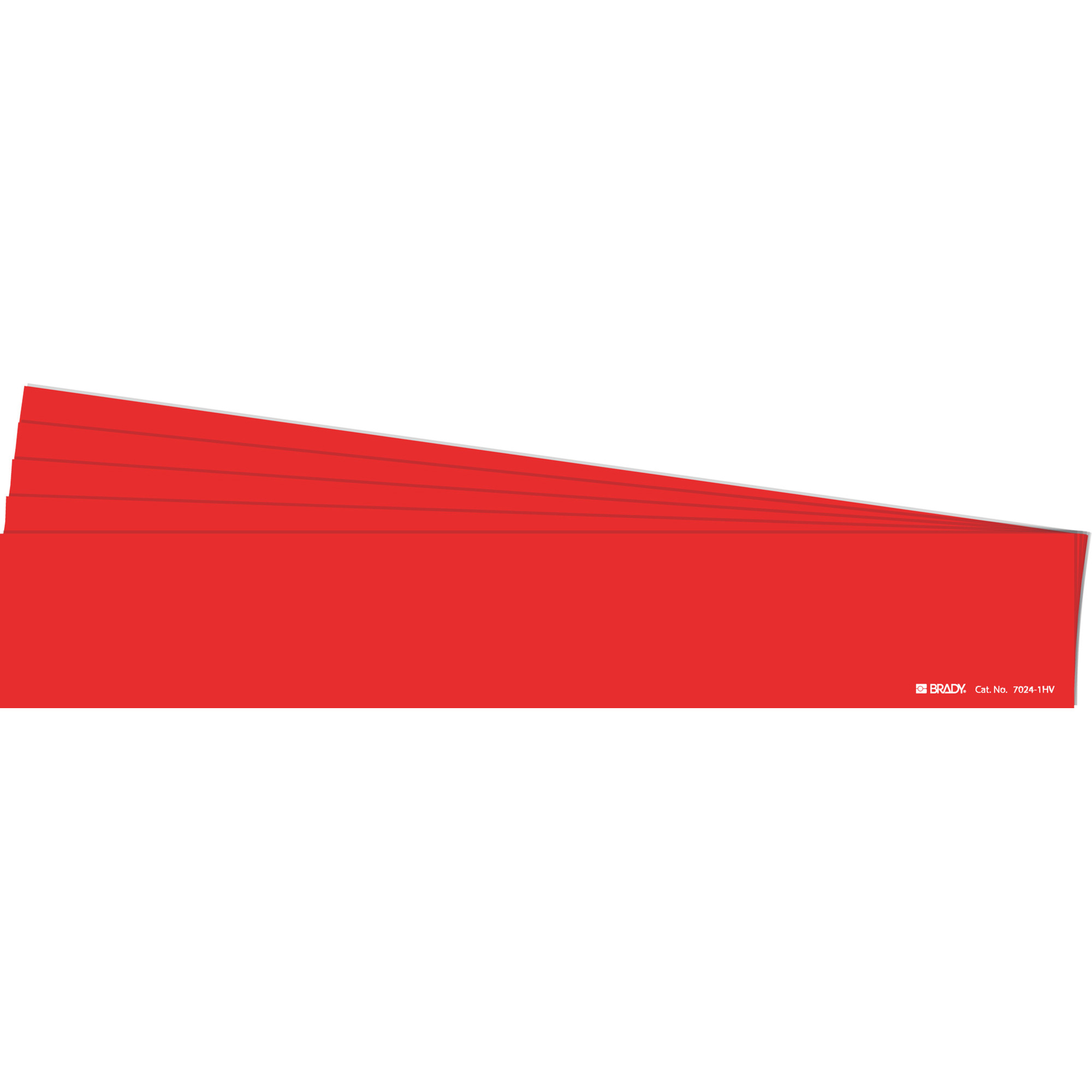 Marqueur de tuyau avec espace vierge, Autocollant, 4" h x 24" la, Rouge