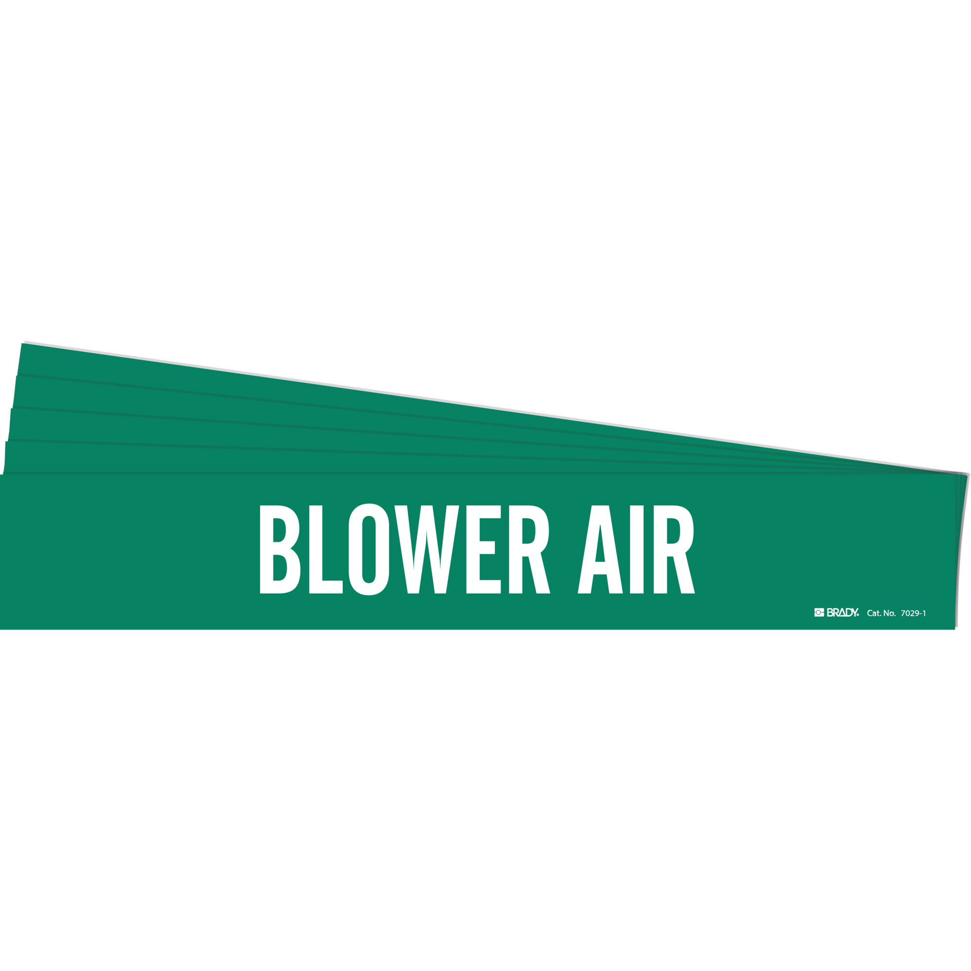Marqueur de tuyau «Blower Air», Autocollant, 2-1/4" h x 14" la, Blanc/vert
