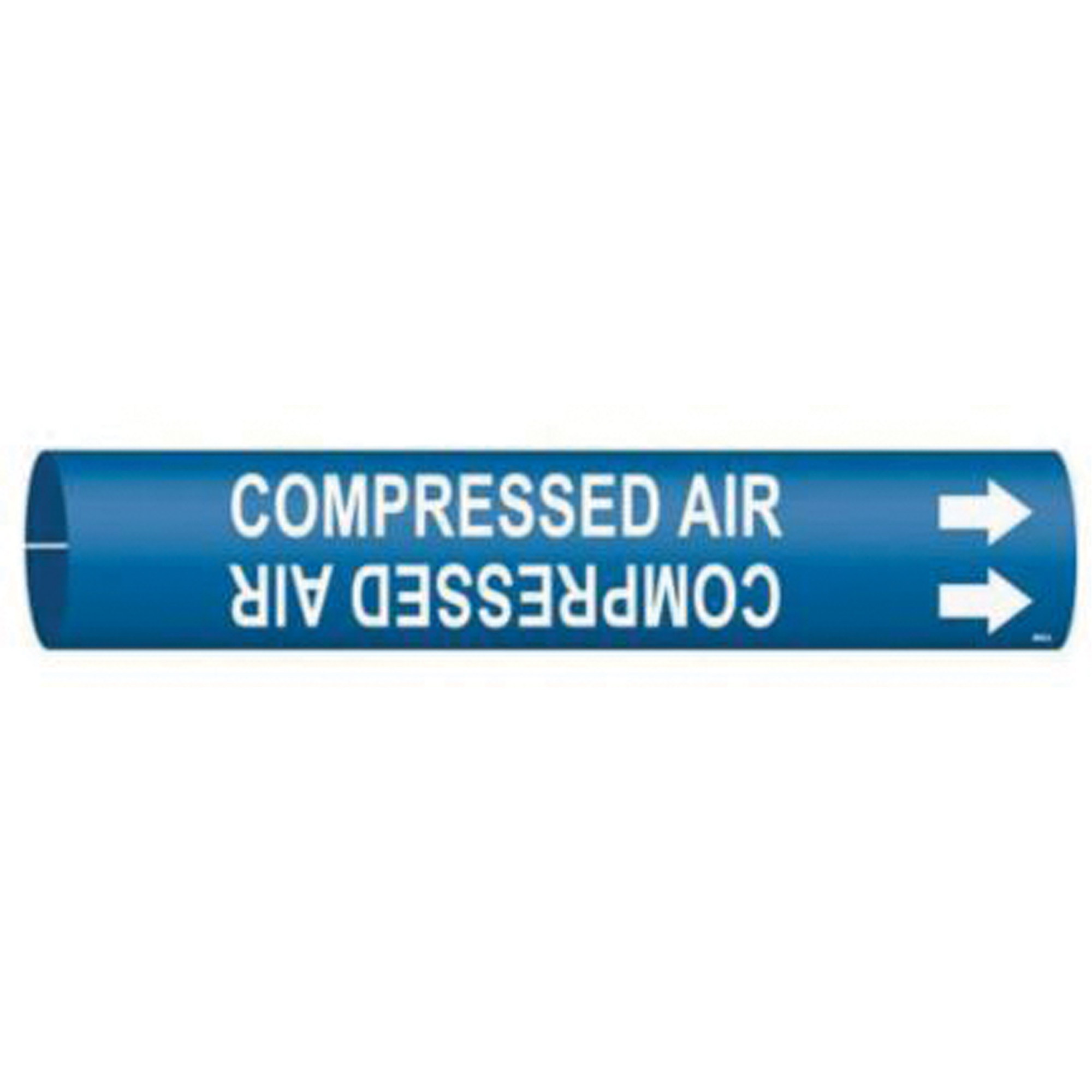 Marqueur de tuyau «Compressed Air», À pression, 13/16" h x 13/16" la, Blanc/bleu