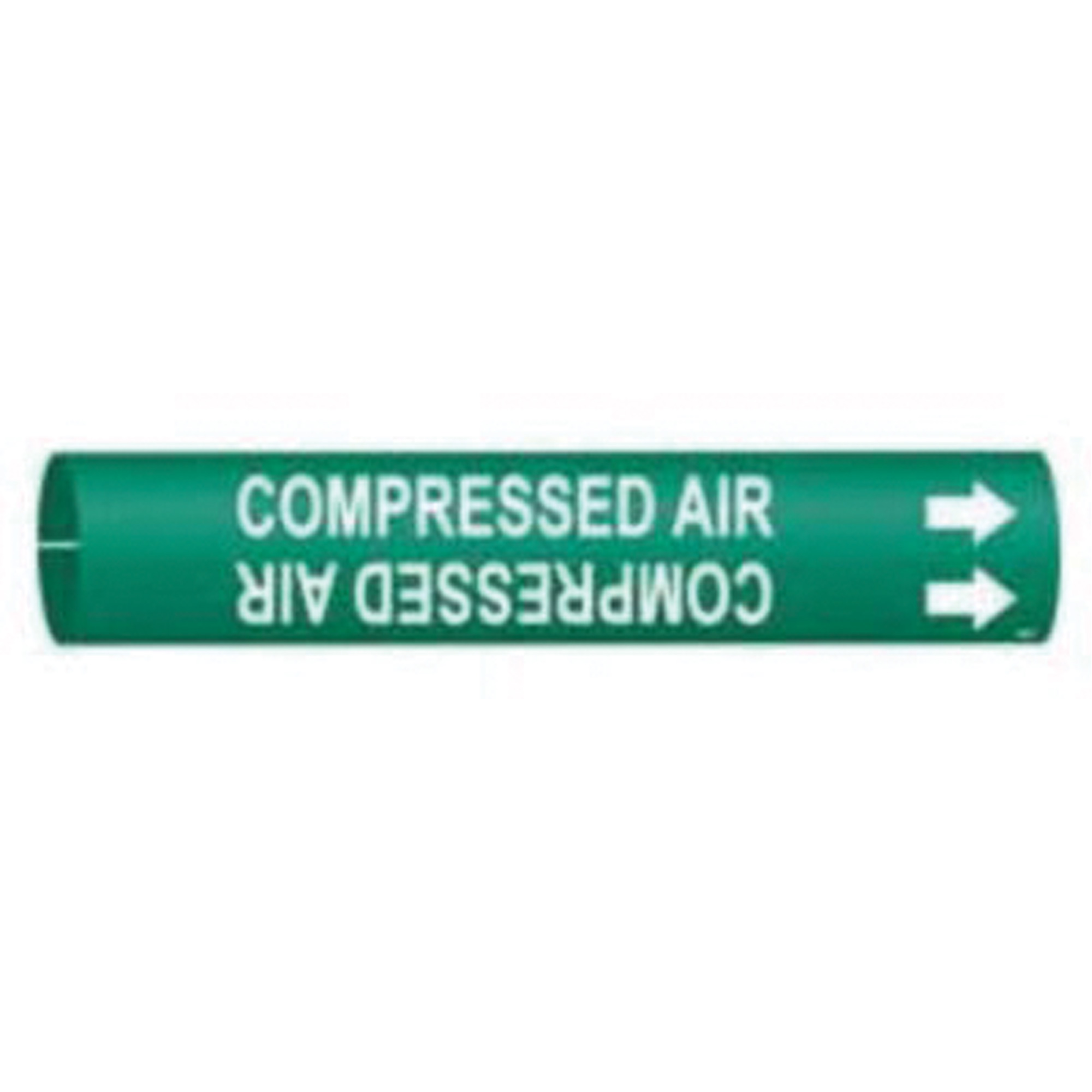 Marqueur de tuyau «Compressed Air», À pression, 13/16" h x 13/16" la, Blanc/vert