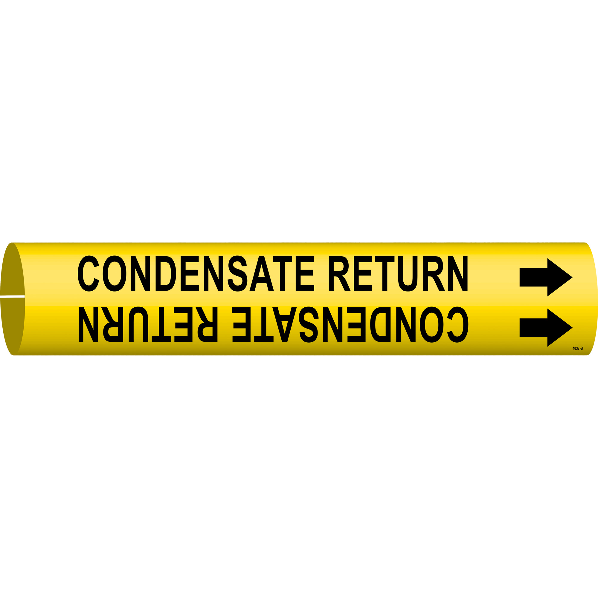Marqueur de tuyau «Condensate Return», À pression, 7/8" h x 7/8" la, Noir sur jaune
