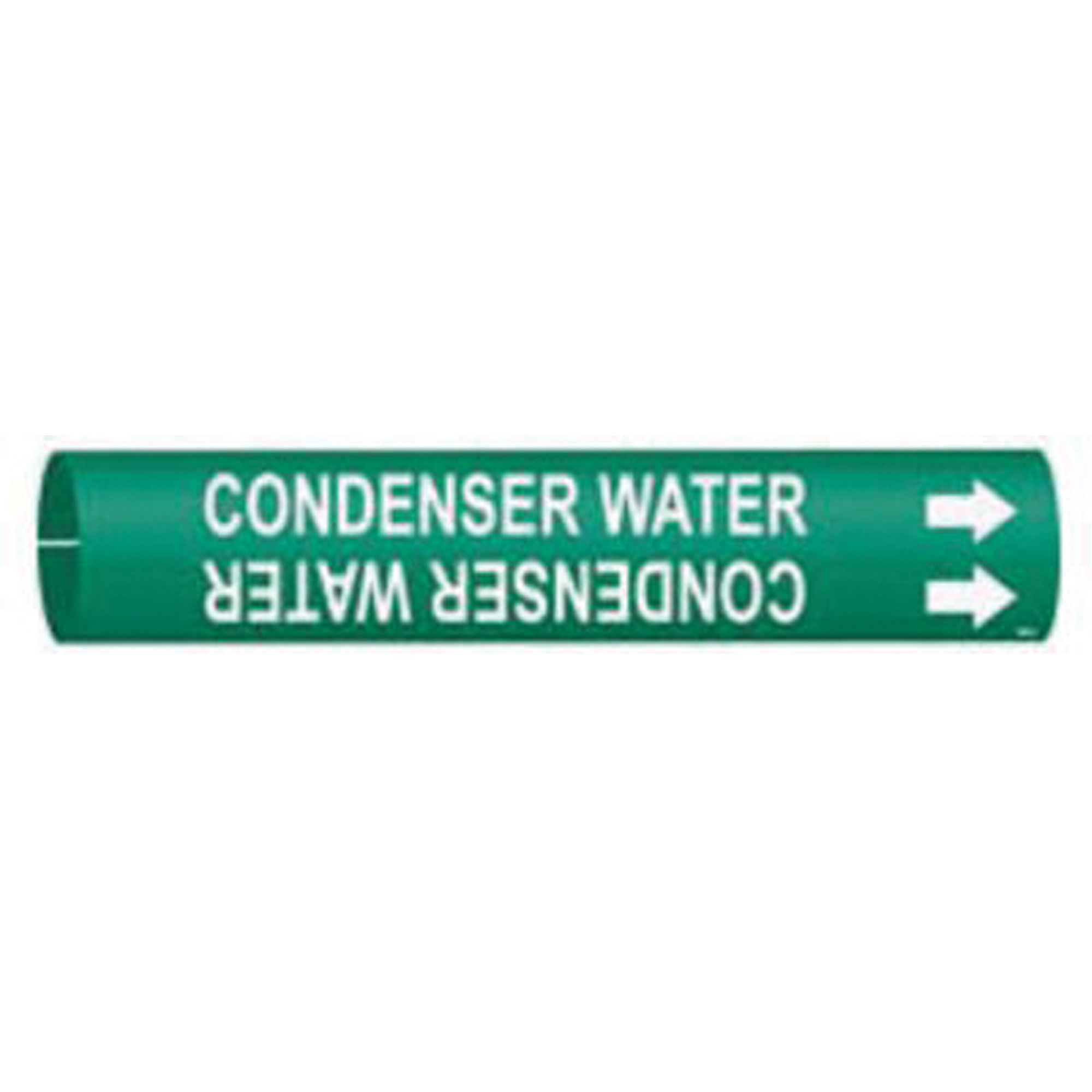 Marqueur de tuyau «Condenser Water», À pression, 13/16" h x 13/16" la, Blanc/vert