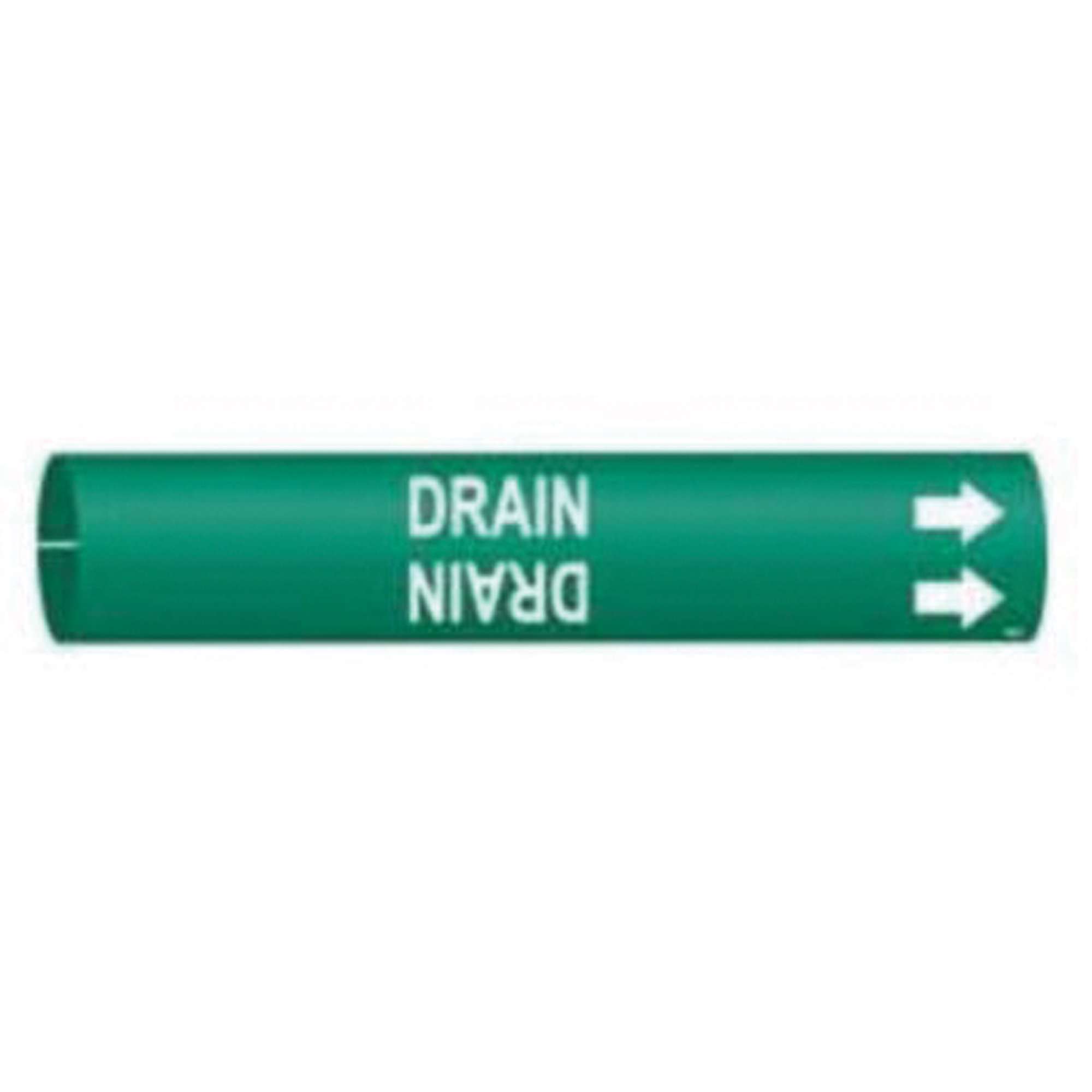 Marqueur de tuyau «Drain», À pression, 13/16" h x 13/16" la, Blanc/vert