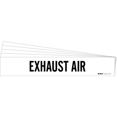 Marqueur de tuyau «Exhaust Air», Autocollant, 2-1/4" h x 14" la, Noir sur blanc