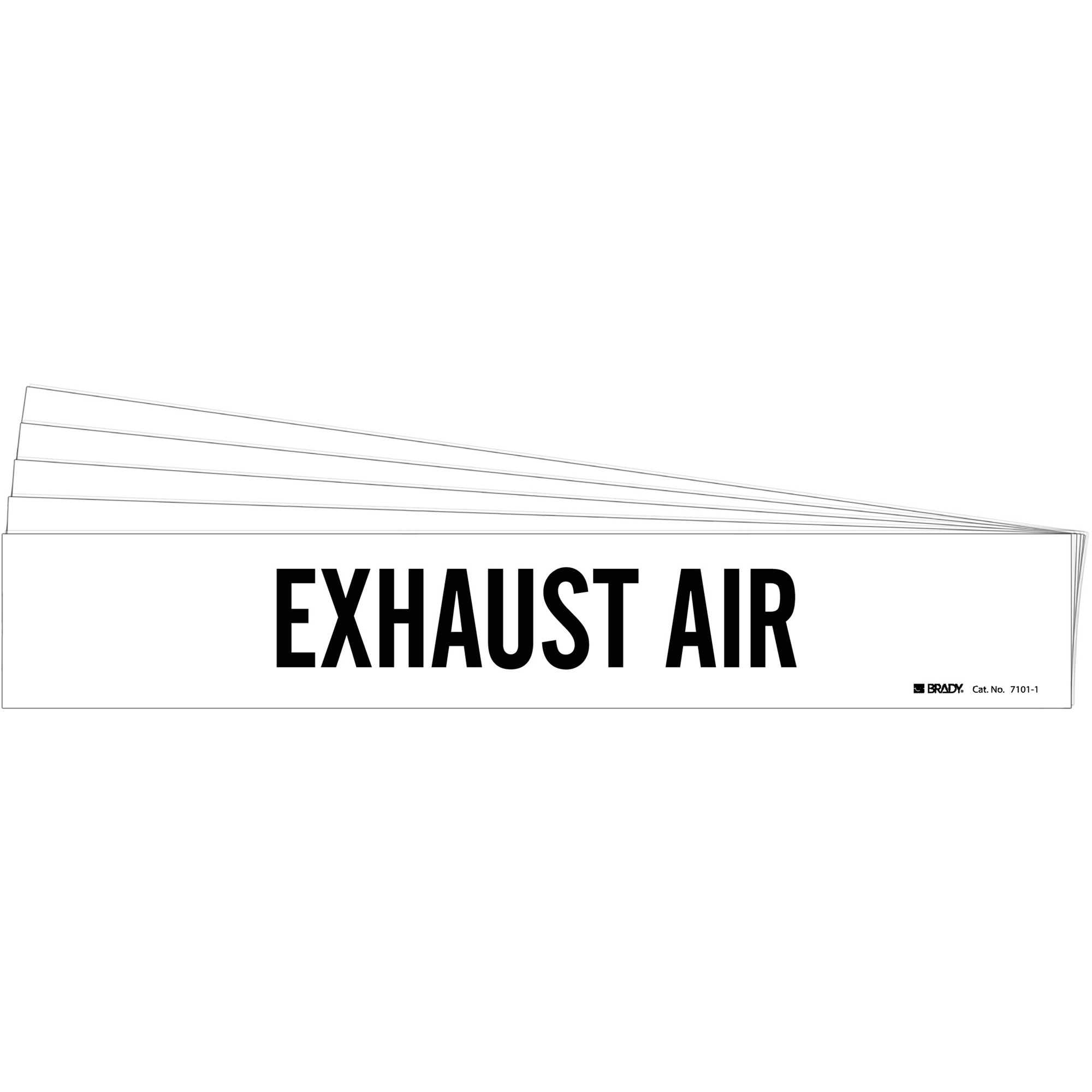 Marqueur de tuyau «Exhaust Air», Autocollant, 2-1/4" h x 14" la, Noir sur blanc