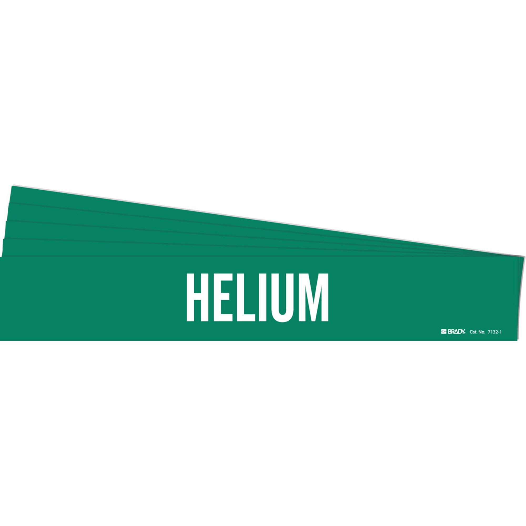 Marqueur de tuyau «Helium», Autocollant, 2-1/4" h x 14" la, Blanc/vert