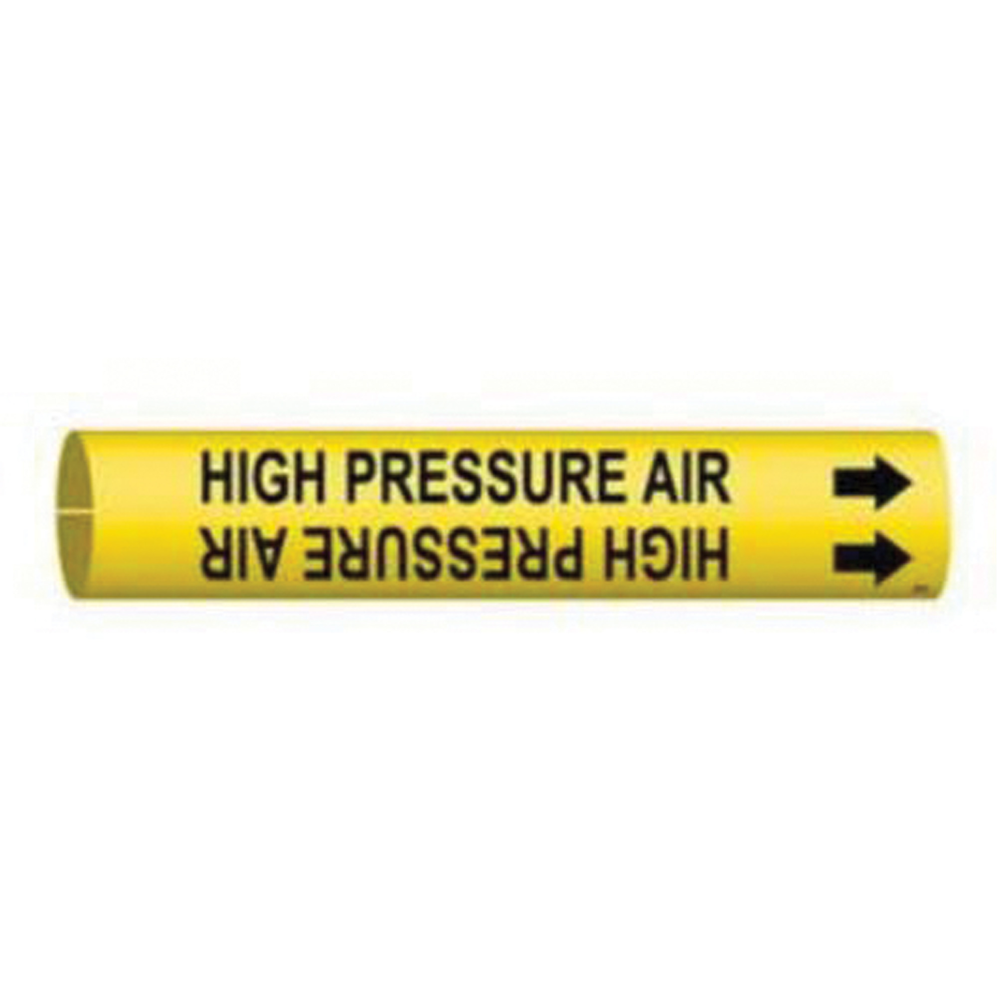Marqueur de tuyau «High Pressure Air», À pression, 13/16" h x 13/16" la, Noir sur jaune