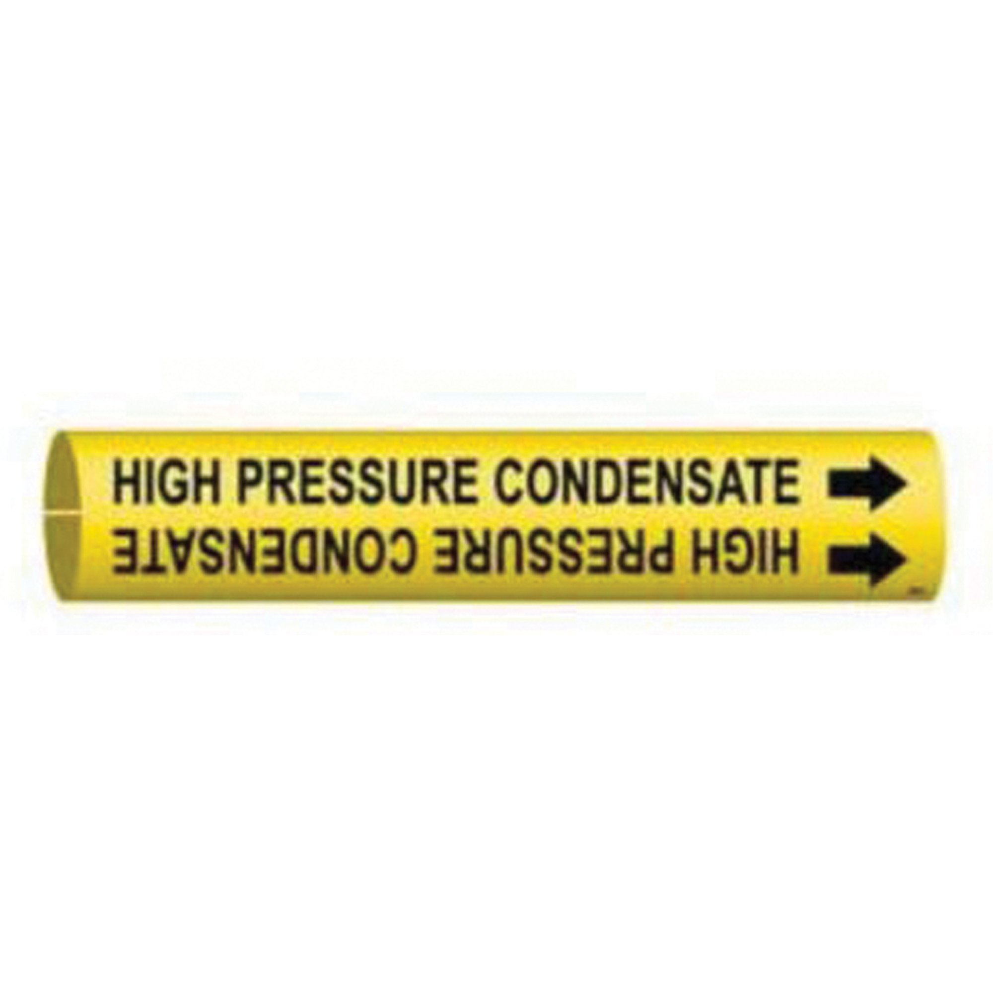 Marqueur de tuyau «High Pressure Condensate», À pression, 7/8" h x 7/8" la, Noir sur jaune