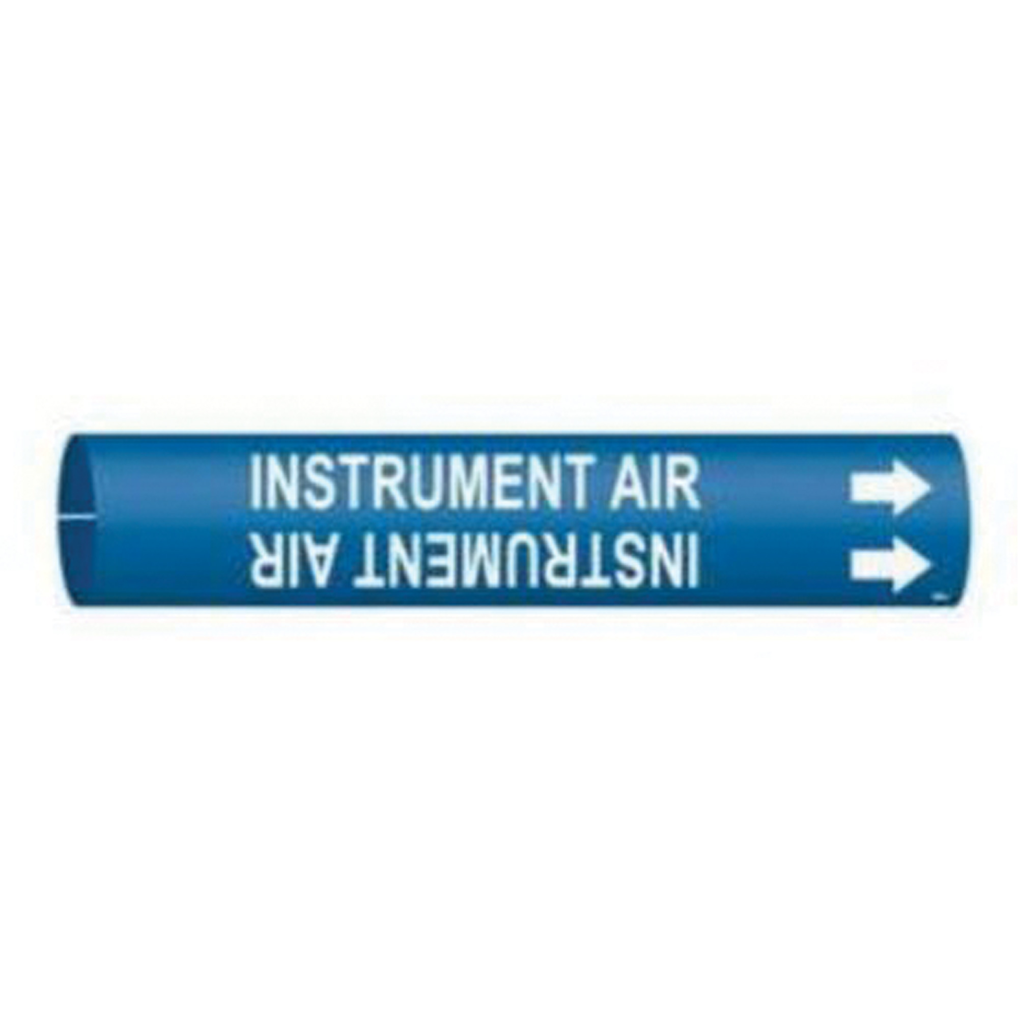 Marqueur de tuyau «Instrument Air», À pression, 13/16" h x 13/16" la, Blanc/bleu