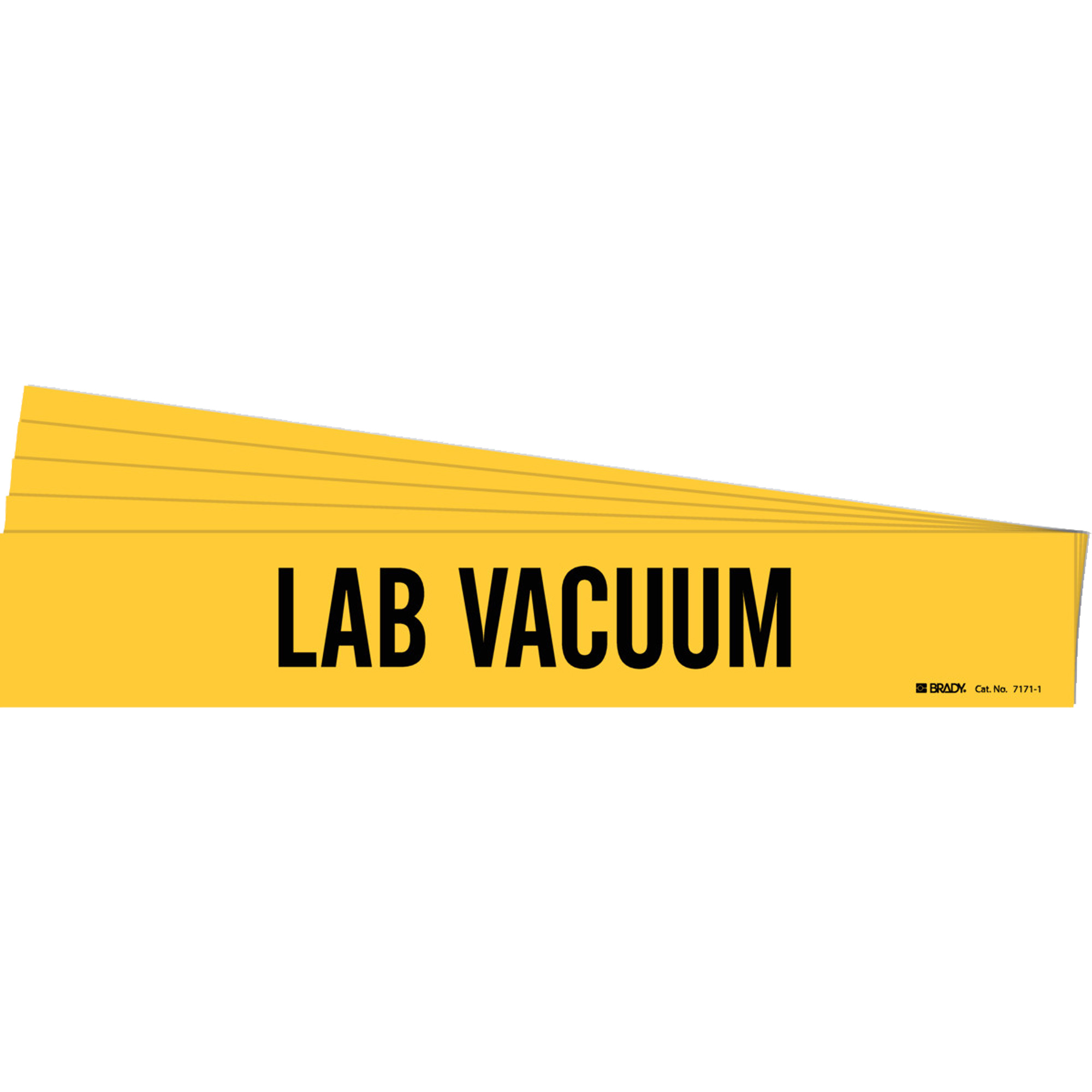 Marqueur de tuyau «Lab Vacuum», Autocollant, 2-1/4" h x 14" la, Noir sur jaune