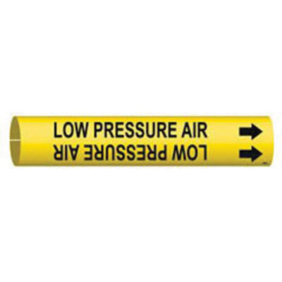 Marqueur de tuyau «Low Pressure Air», À pression, 7/8" h x 7/8" la, Noir sur jaune
