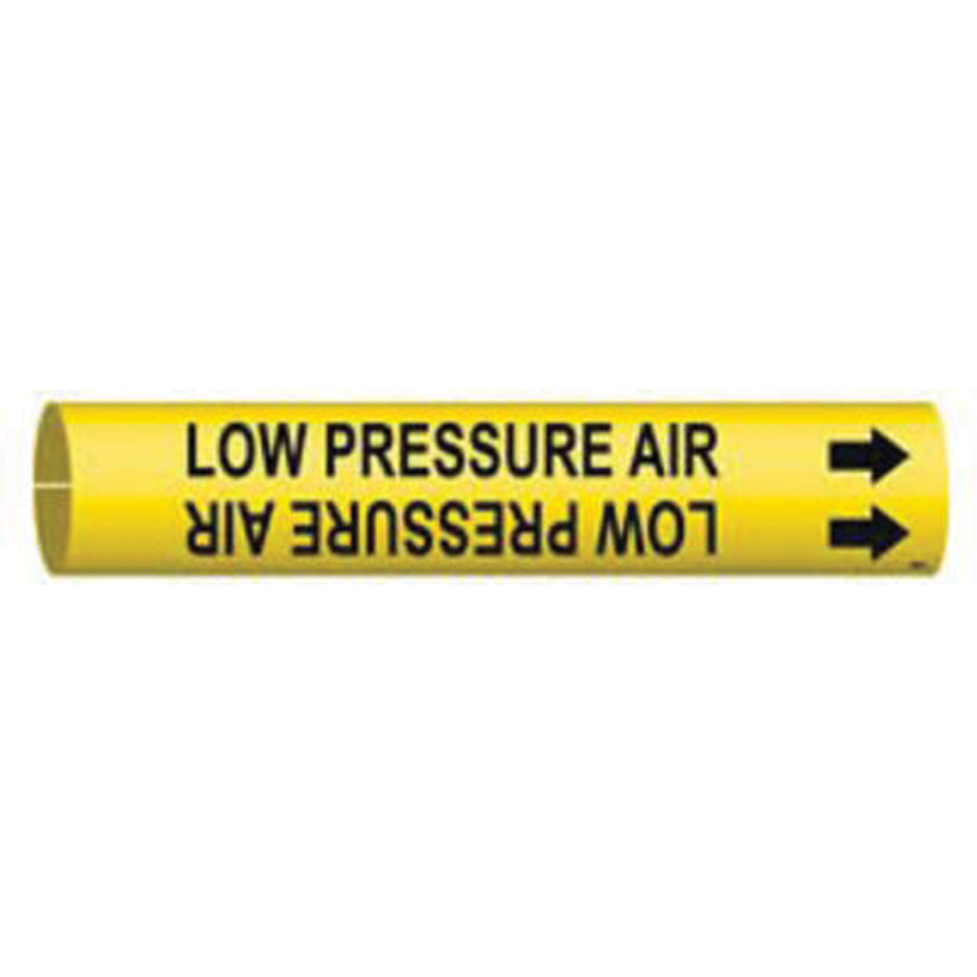 Marqueur de tuyau «Low Pressure Air», À pression, 7/8" h x 7/8" la, Noir sur jaune