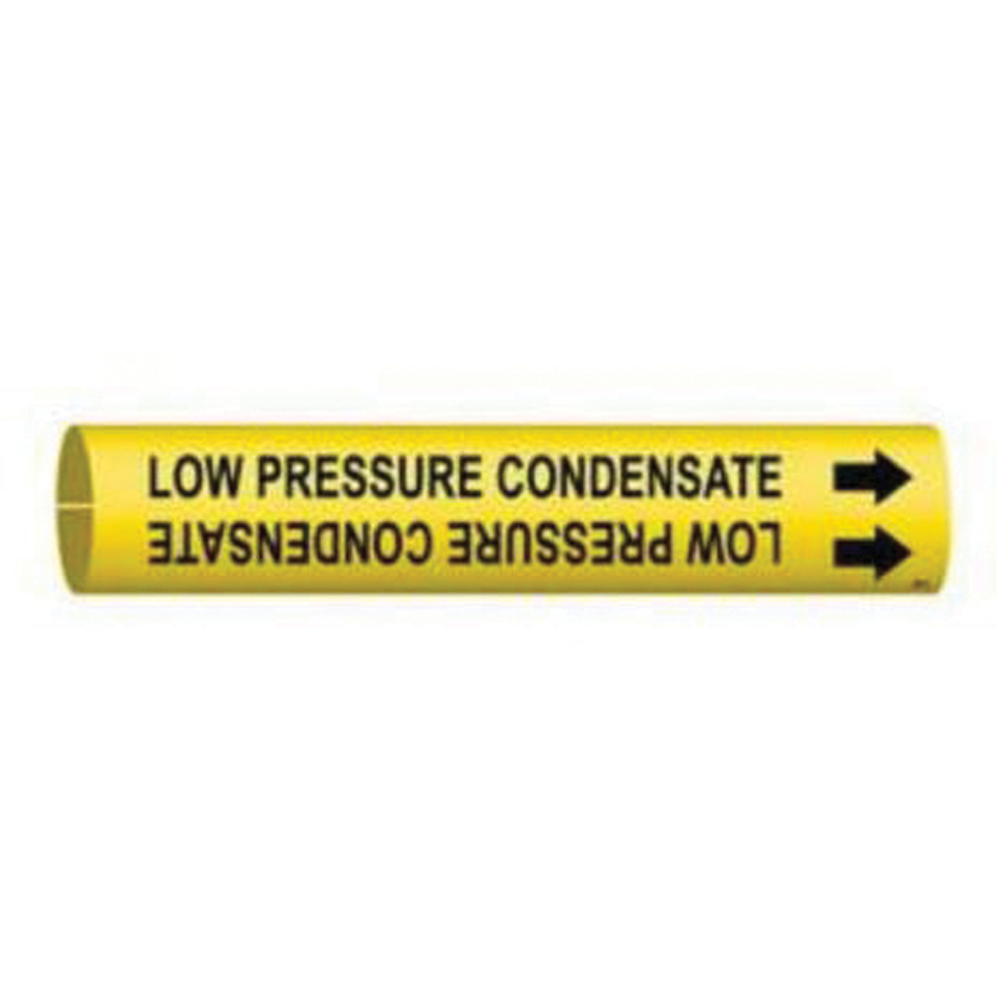 Marqueur de tuyau «Low Pressure Condensate», À pression, 7/8" h x 7/8" la, Noir sur jaune