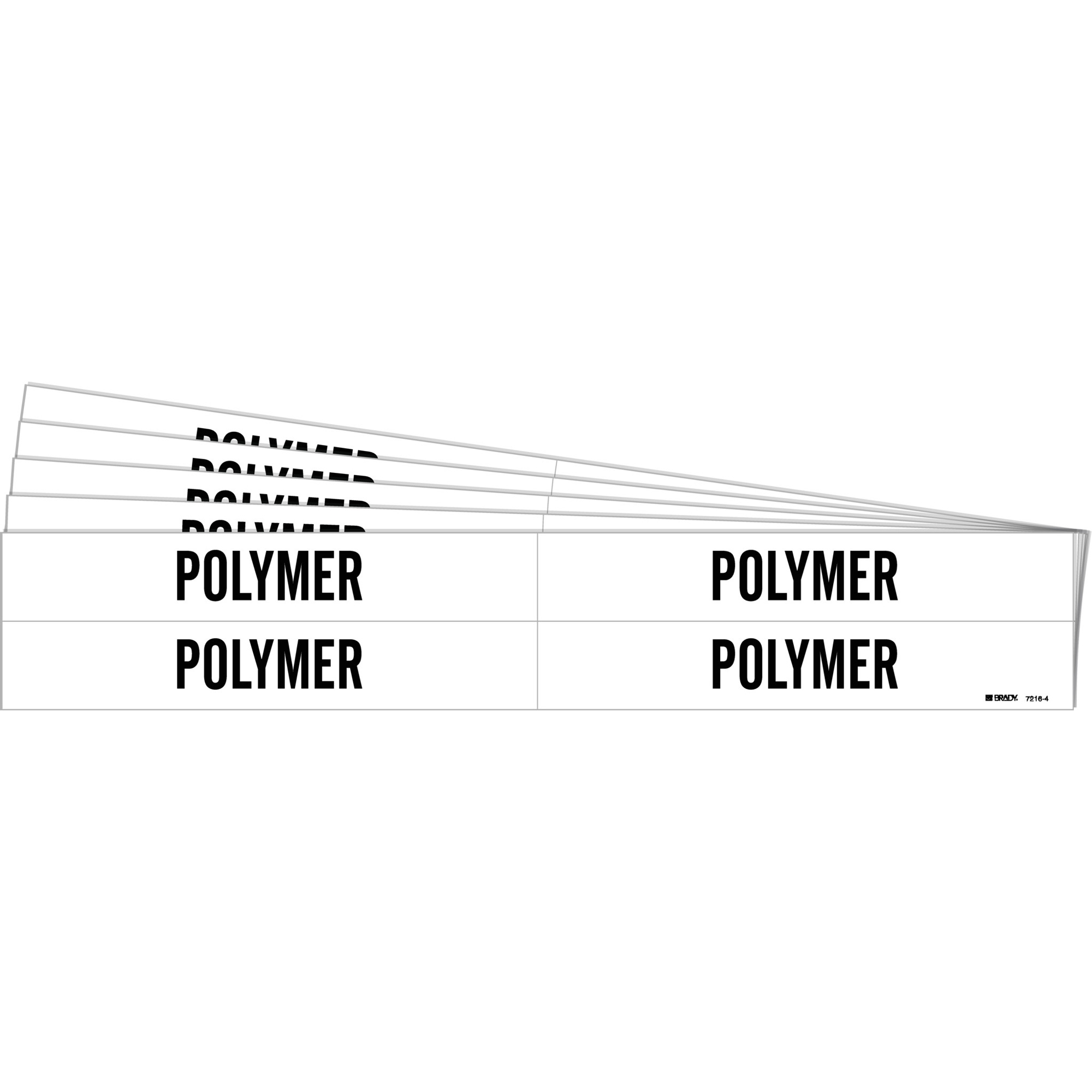 Marqueur de tuyau «Polymer», Autocollant, 1-1/8" h x 7" la, Noir sur blanc