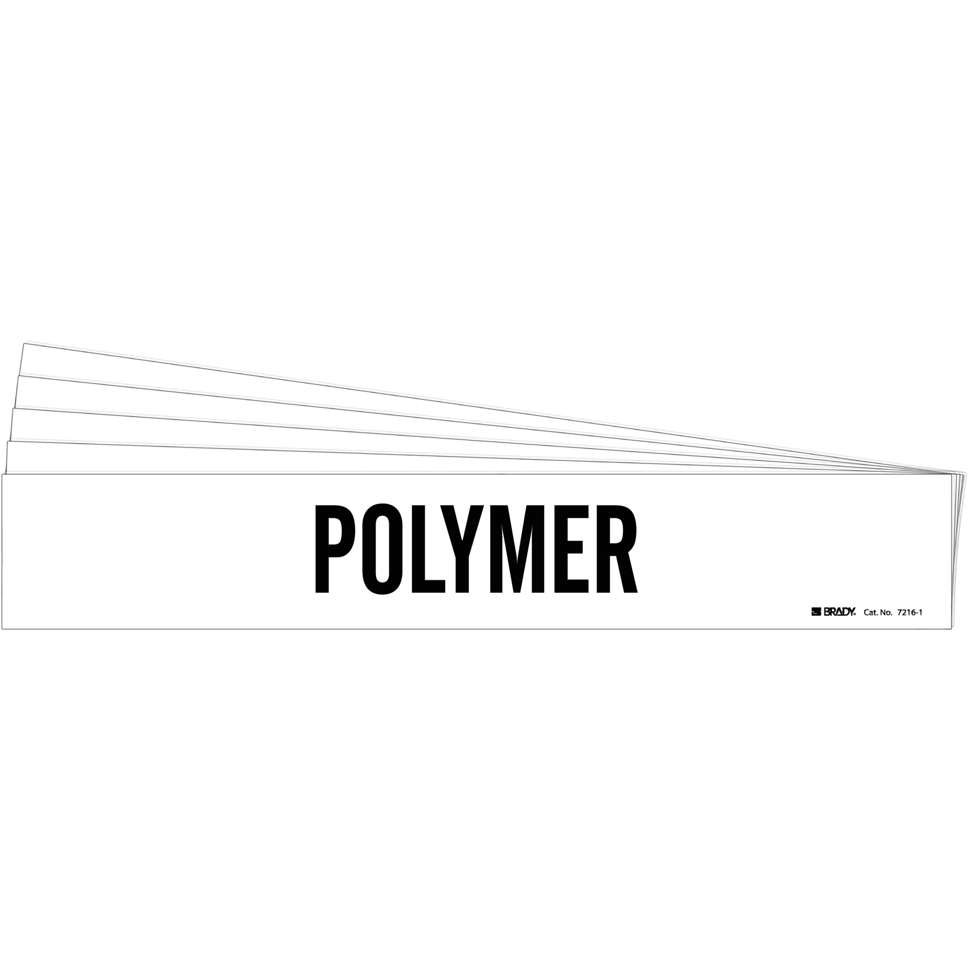 Marqueur de tuyau «Polymer», Autocollant, 2-1/4" h x 14" la, Noir sur blanc