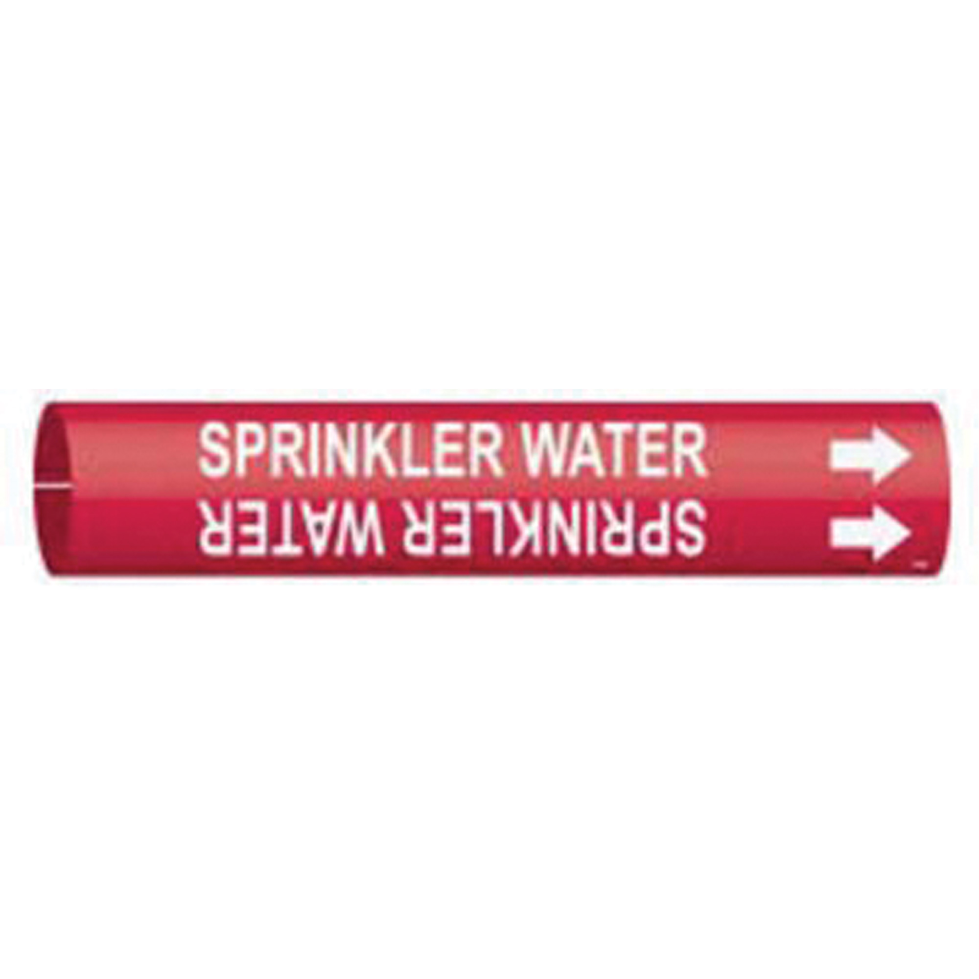 Marqueur de tuyau «Sprinkler Water», À pression, 7/8" h x 7/8" la, Blanc/rouge