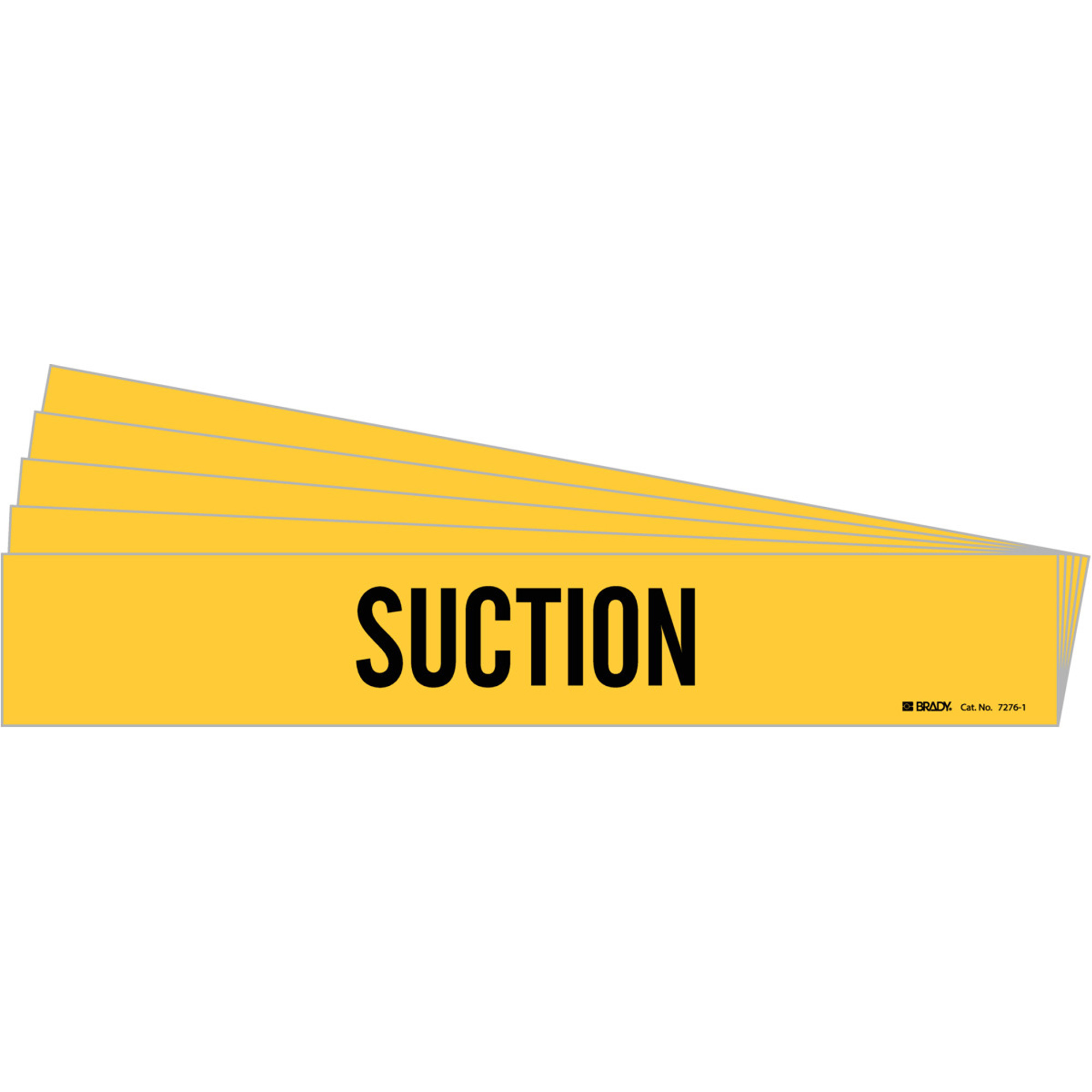 Marqueur de tuyau «Suction», Autocollant, 2-1/4" h x 14" la, Noir sur jaune