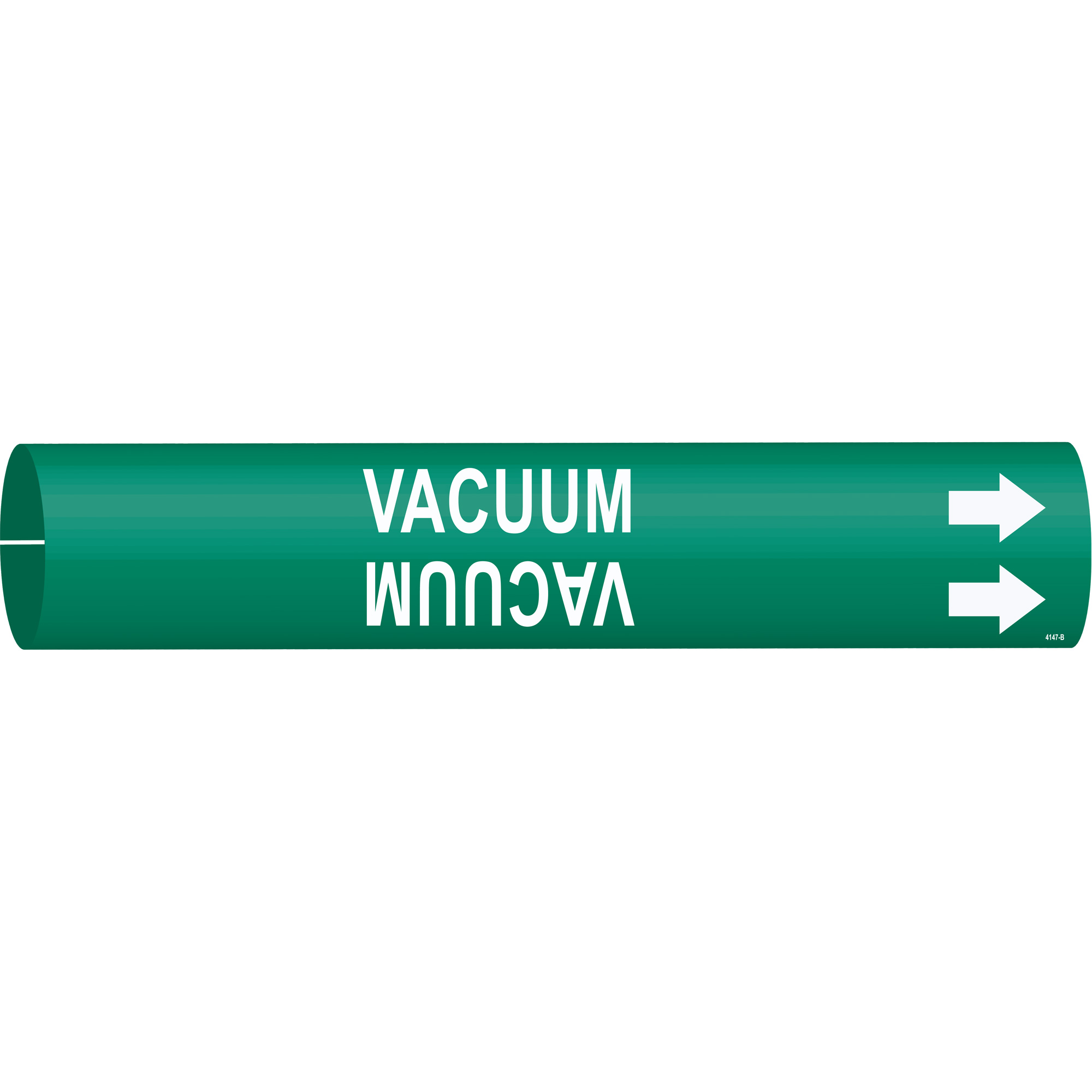 Marqueur de tuyau «Vacuum», À pression, 7/8" h x 7/8" la, Blanc/vert