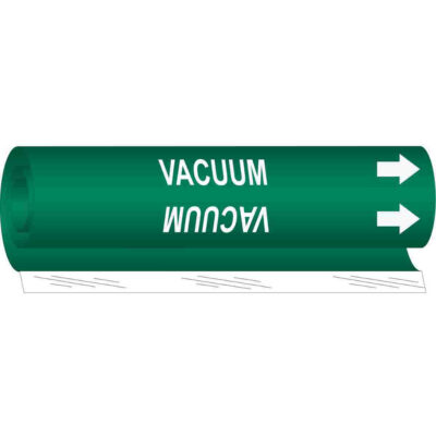 Marqueur de tuyau «Vacuum», Enveloppant, 26" h x 12" la, Blanc/vert