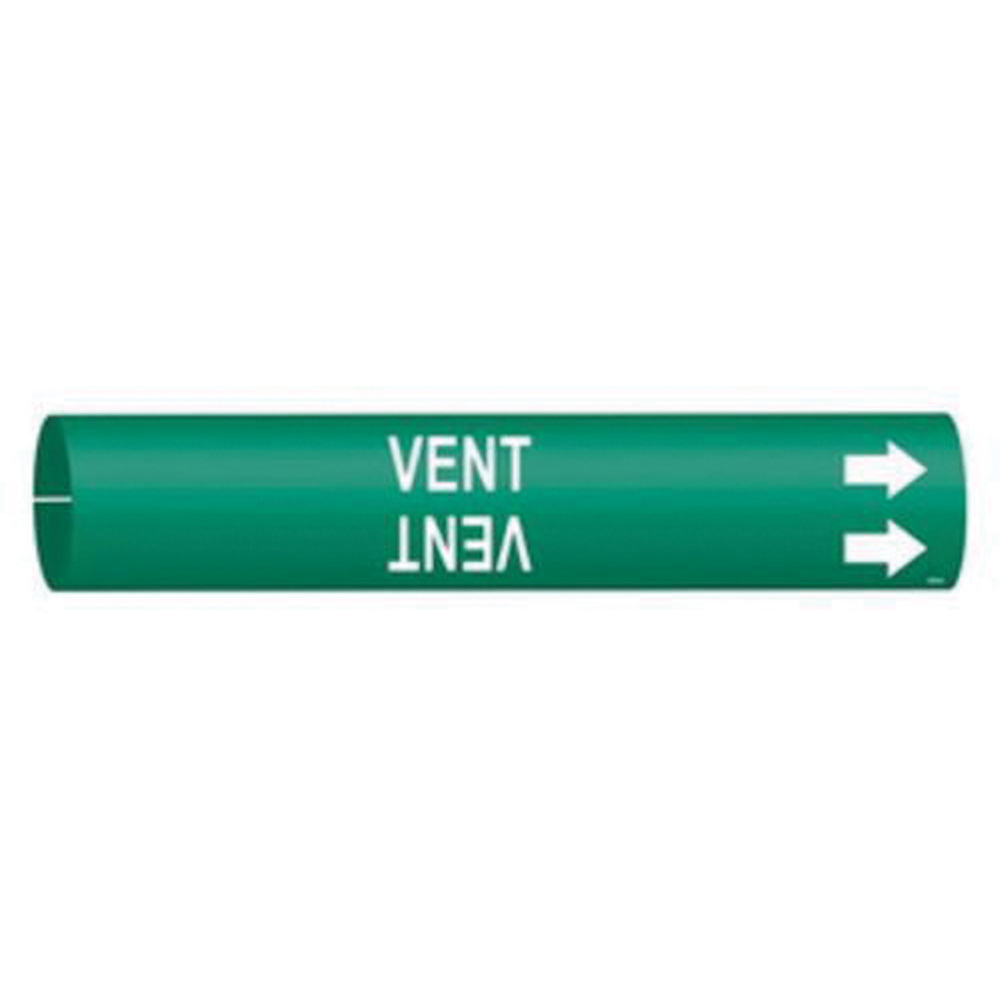 Marqueur de tuyau «Vent», À pression, 13/16" h x 13/16" la, Blanc/vert