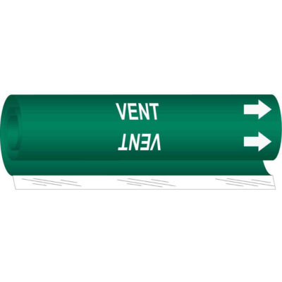Marqueur de tuyau «Vent», Enveloppant, 9" h x 8" la, Blanc/vert