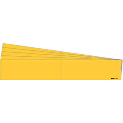 Marqueur de tuyau vierge, Autocollant, 1-1/8" h x 7" la, Noir sur jaune