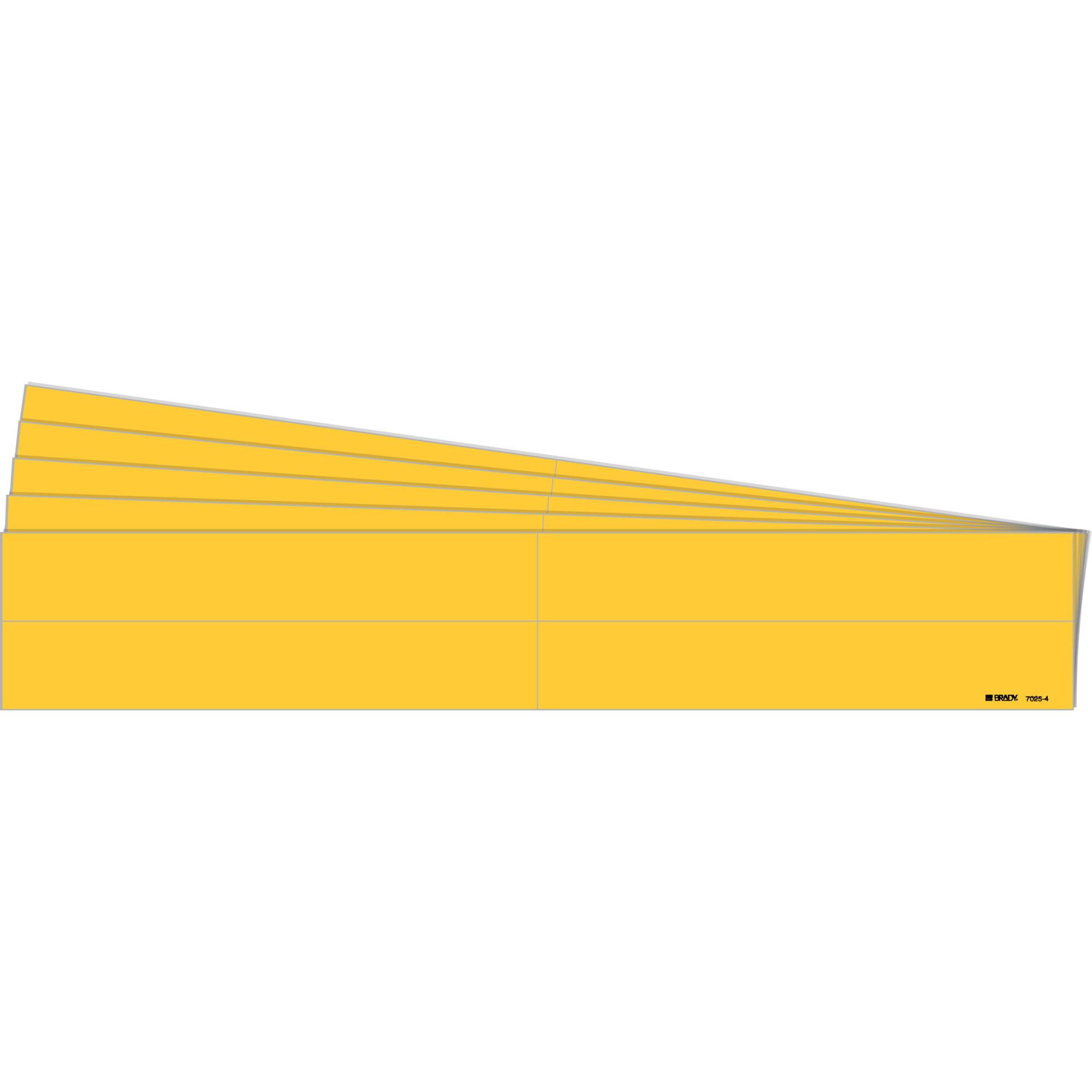 Marqueur de tuyau vierge, Autocollant, 1-1/8" h x 7" la, Noir sur jaune