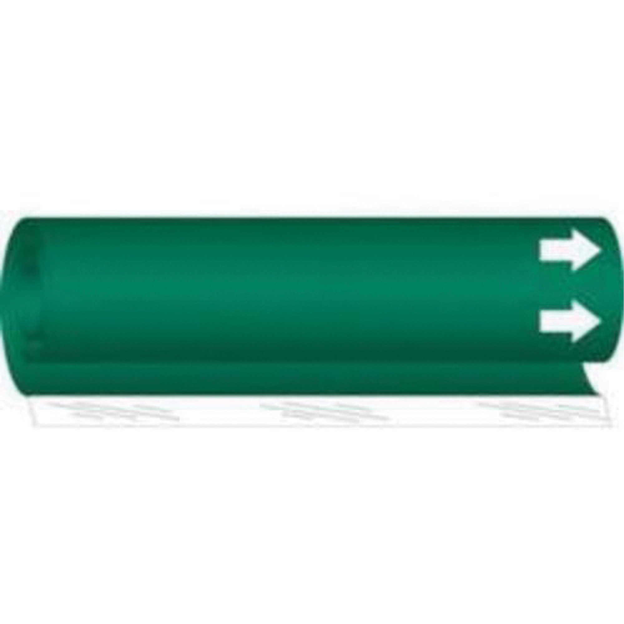 Marqueur de tuyau vierge, Enveloppant, 5" h x 8" la, Blanc/vert