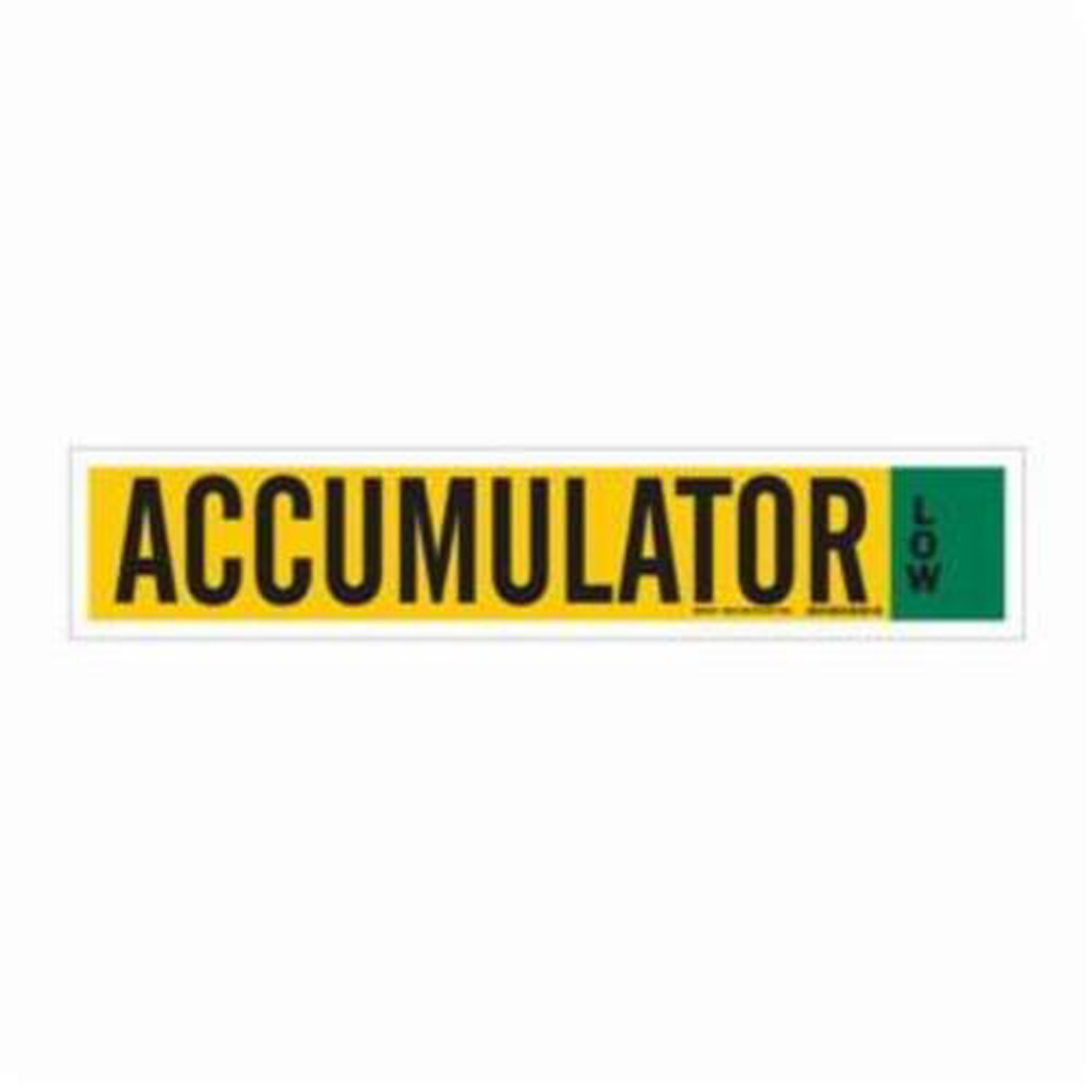 Marqueur pour tuyau «Accumulator» pour ammoniac (IIAR), Autocollant, 4" h x 24" la, Noir sur jaune
