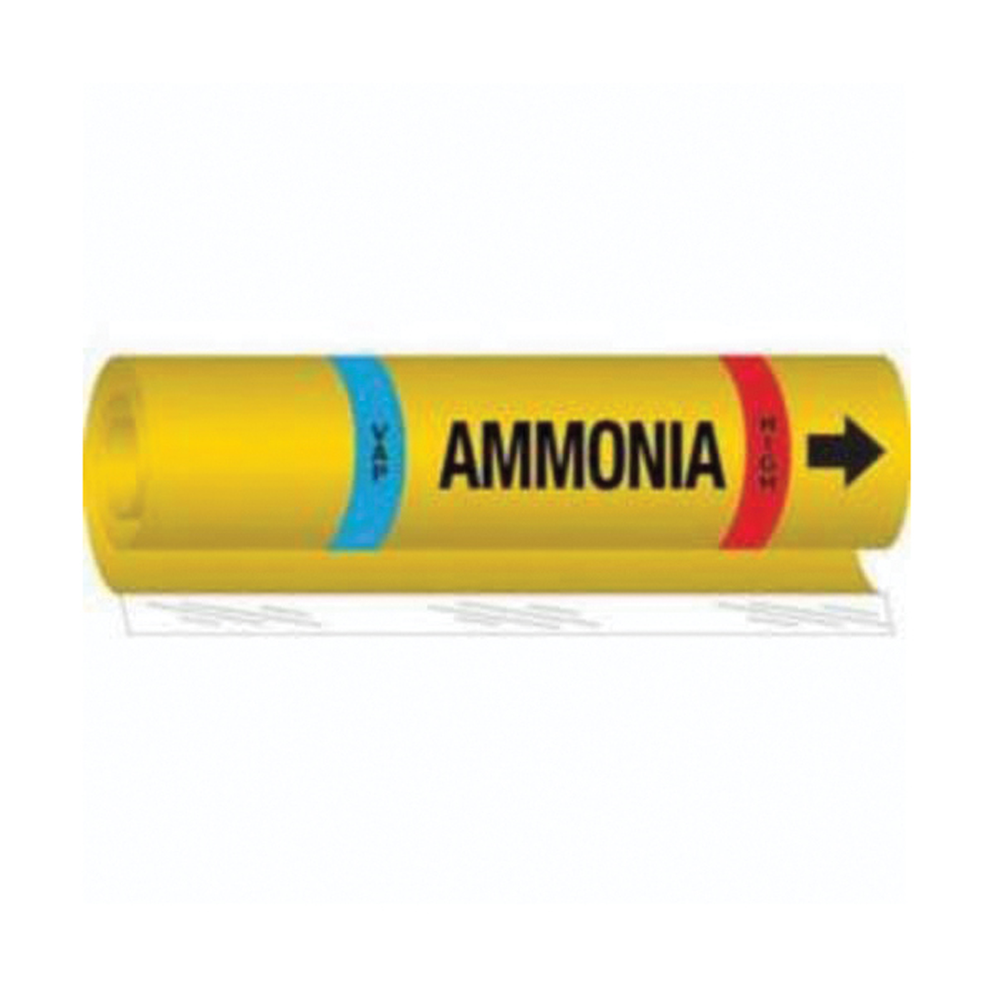 Marqueur pour tuyau avec espace vierge «Vap Ammonia High» pour l'ammoniac (IIAR), Enveloppant, 26" h x 24" la, Noir sur jaune