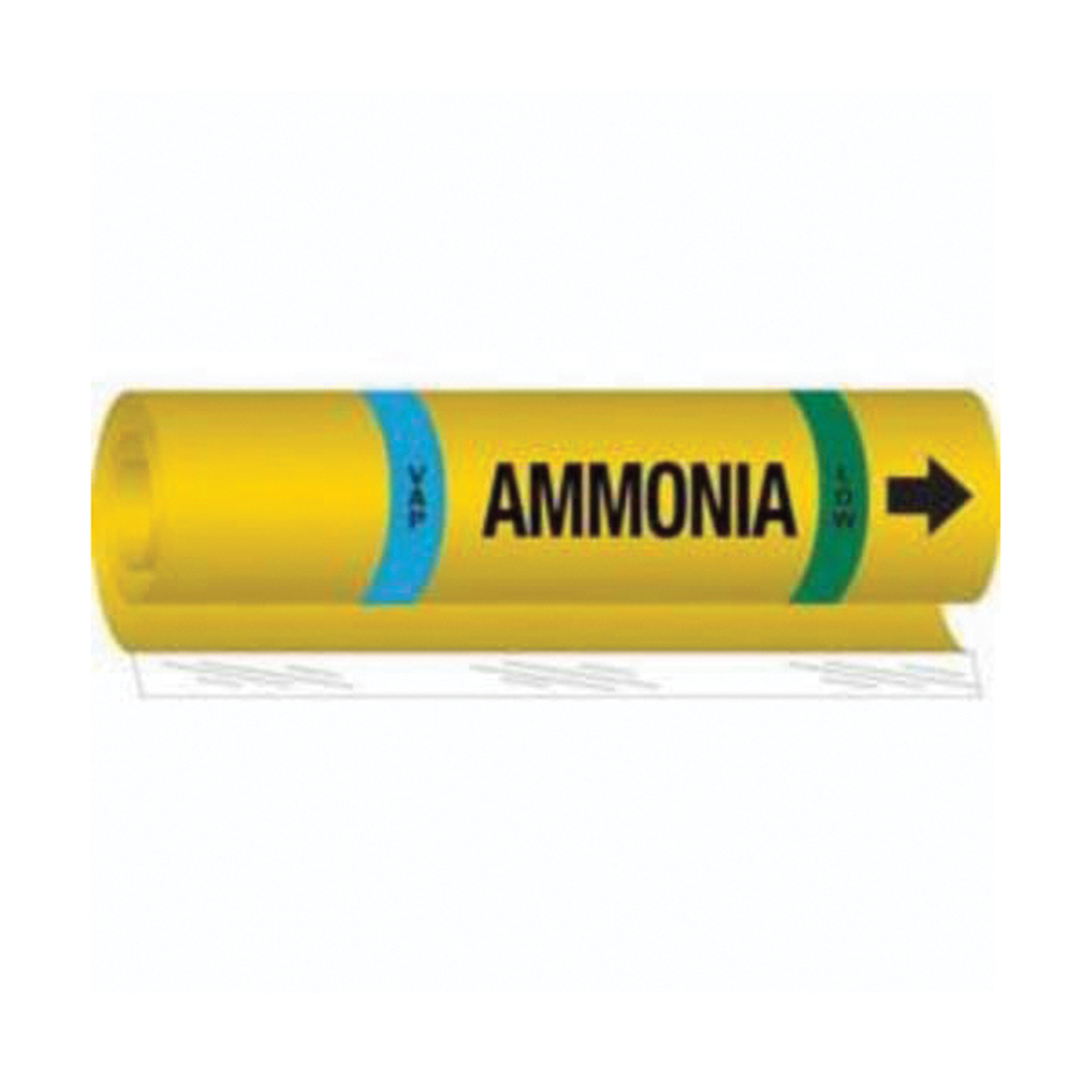Marqueur pour tuyau avec espace vierge «Vap Ammonia Low» pour l'ammoniac (IIAR), Enveloppant, 26" h x 24" la, Noir sur jaune